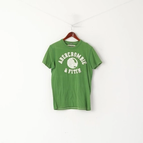Affordable accessibility Comfy Look Wear Abercrombie & Fitch Men S Shirt Green Cotton Graphic Embroidered Muscle Top