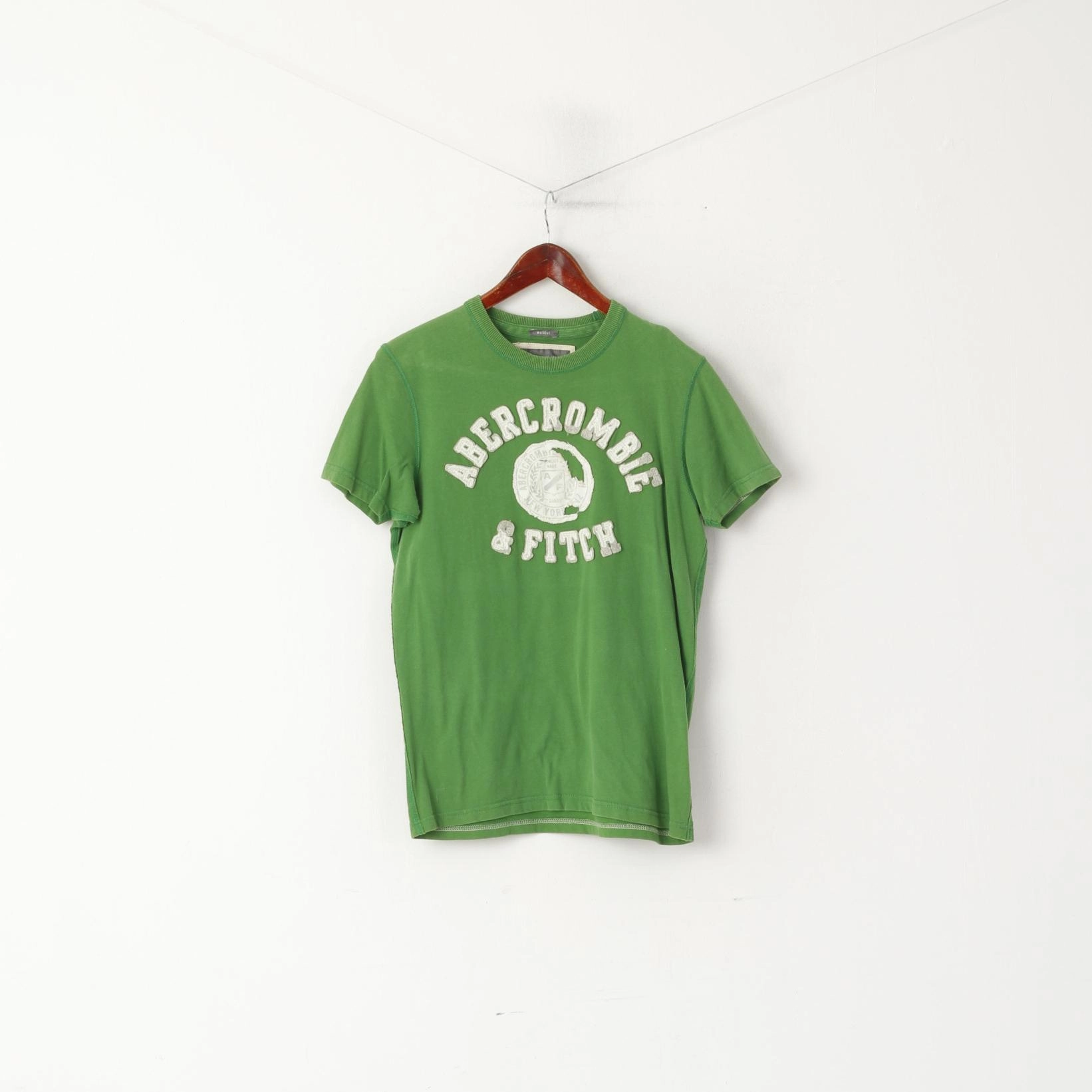 Affordable accessibility Comfy Look Wear Abercrombie & Fitch Men S Shirt Green Cotton Graphic Embroidered Muscle Top