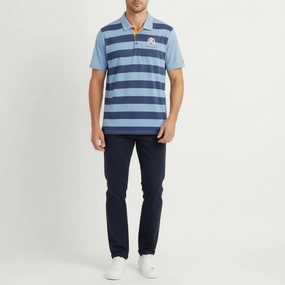 Sport Flex Fit Adidas Golf Men XXL Polo Shirt Blue Ryder Cup 2018 France Le Golf National Top