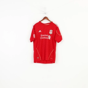 Adidas Men L Shirt Sportswear Training Red Short Sleeve Sport Liverpool Football Club Est 1892 Vintage Top Vibrant Colors