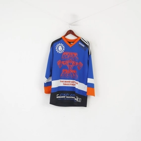 Effortless Look Adidas Men M Long Sleeved Shirt Blue Sample Weightlifting Skateboarding Jersey Top