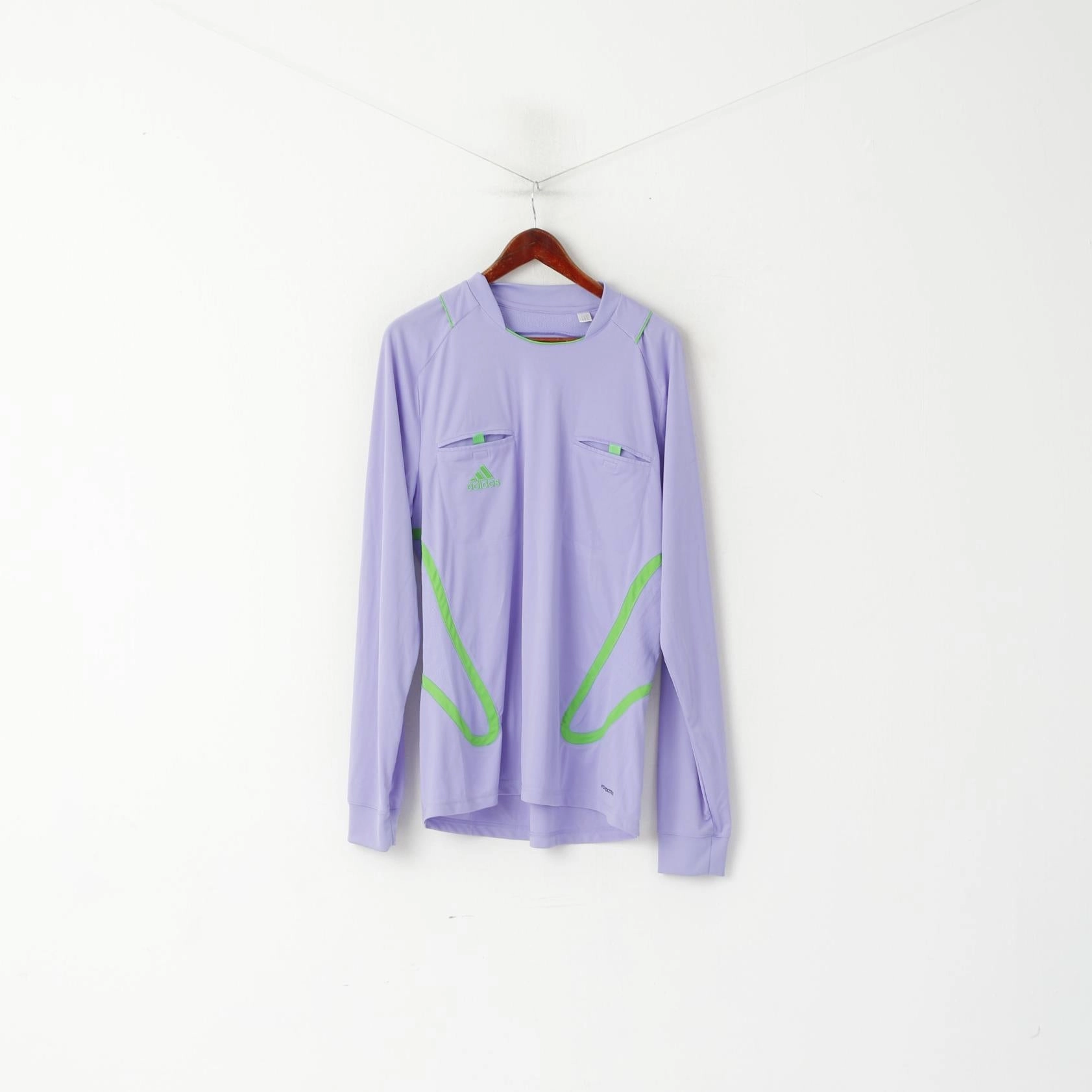 Perfect Comfort Wear Adidas Men XL Long Sleeved Shirt Purple UEFA Champions League Vintage Jersey