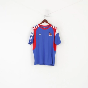 Adidas Men XL Shirt Blue Nepal National Team Football Jersey Climacool Top Breezy Comfort Everyday Look