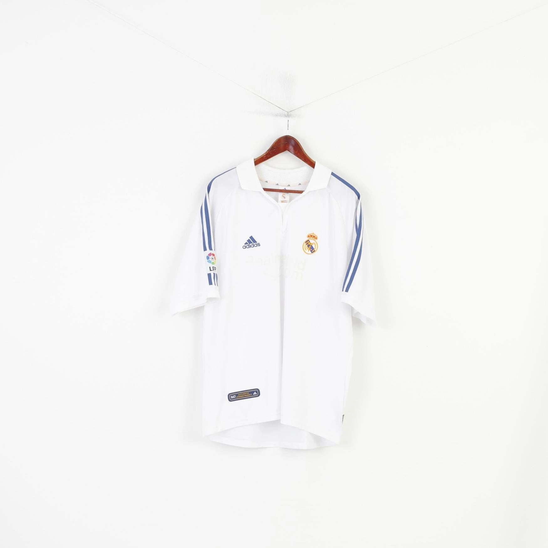 Adidas Men XL Shirt Football Club Real Madryt MCF Soccer White Sportswear Rmfc Authentic Licensed Product Top Active Flex sporty and comfortable
