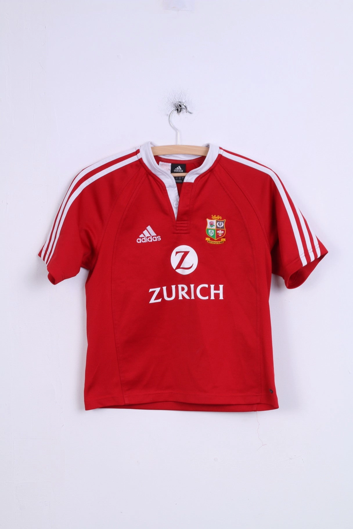 Quick Comfort Wear Lace trim Adidas New Zealand 2005 Boys 30/32 Football Club Sport Red Zurich