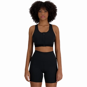 Women's NB Sleek Pocket Zip Front Bra Functional Design Hypoallergenic Inner Layer