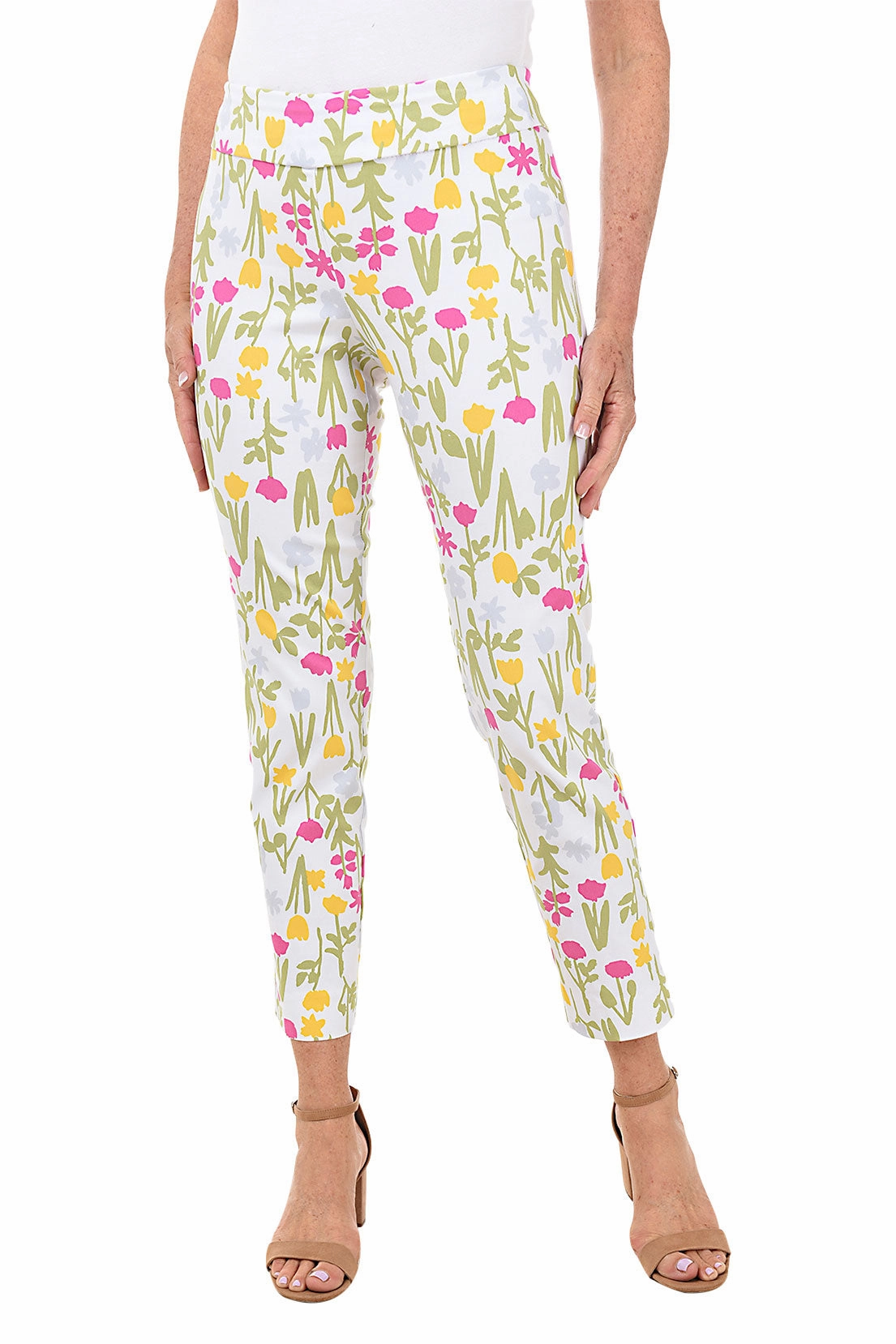 Stretch Waist Tulip Pull-On Ankle Pant