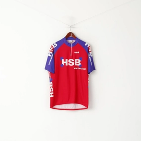 Street Smart Casual Vibe AGU Bike Gear Men XL Cycling Shirt Red Purple Vintage Made in Italy Volendam Top