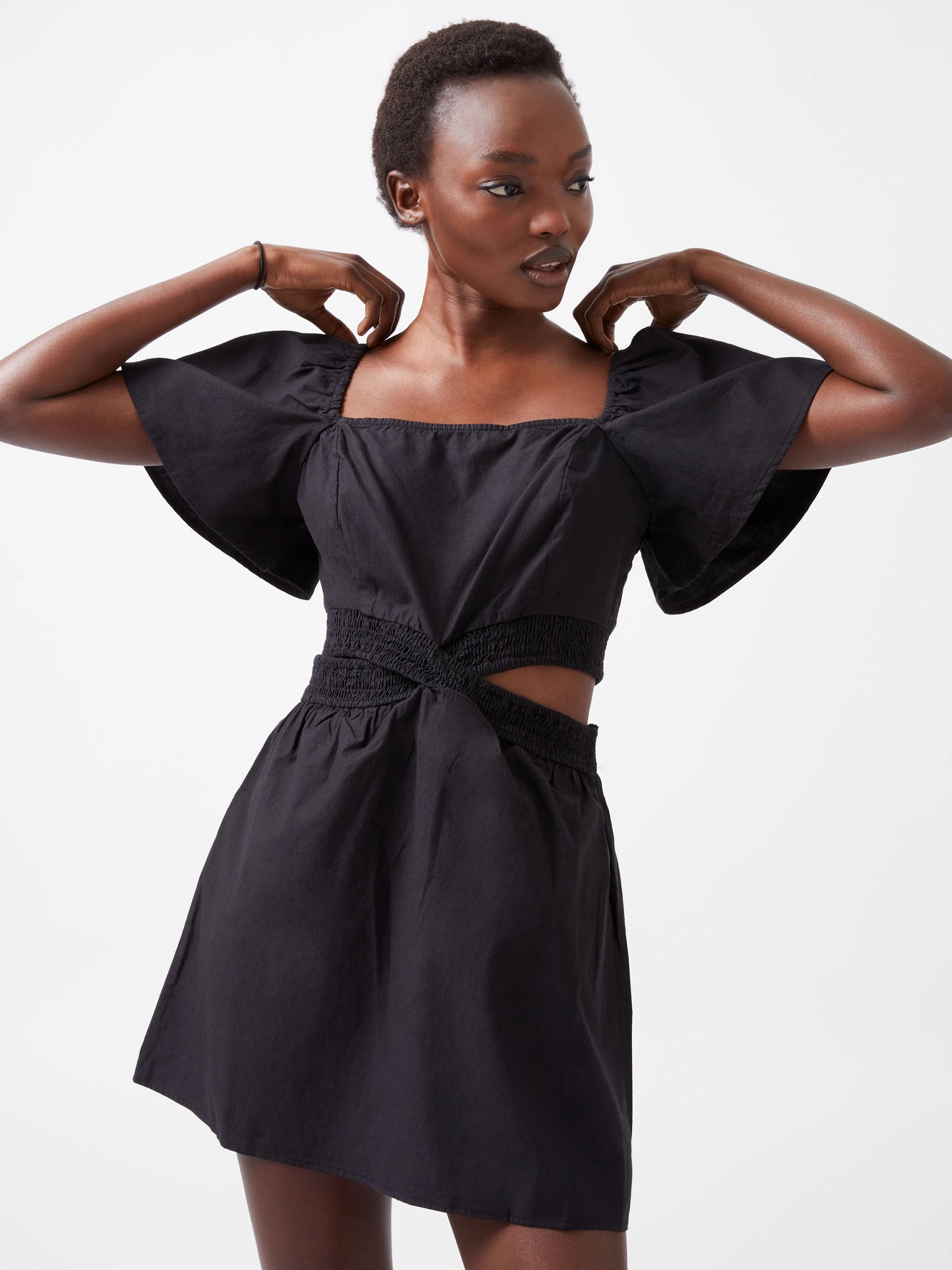 Layering Piece Lightweight Piece Alania Lyocell Cut Out Dress