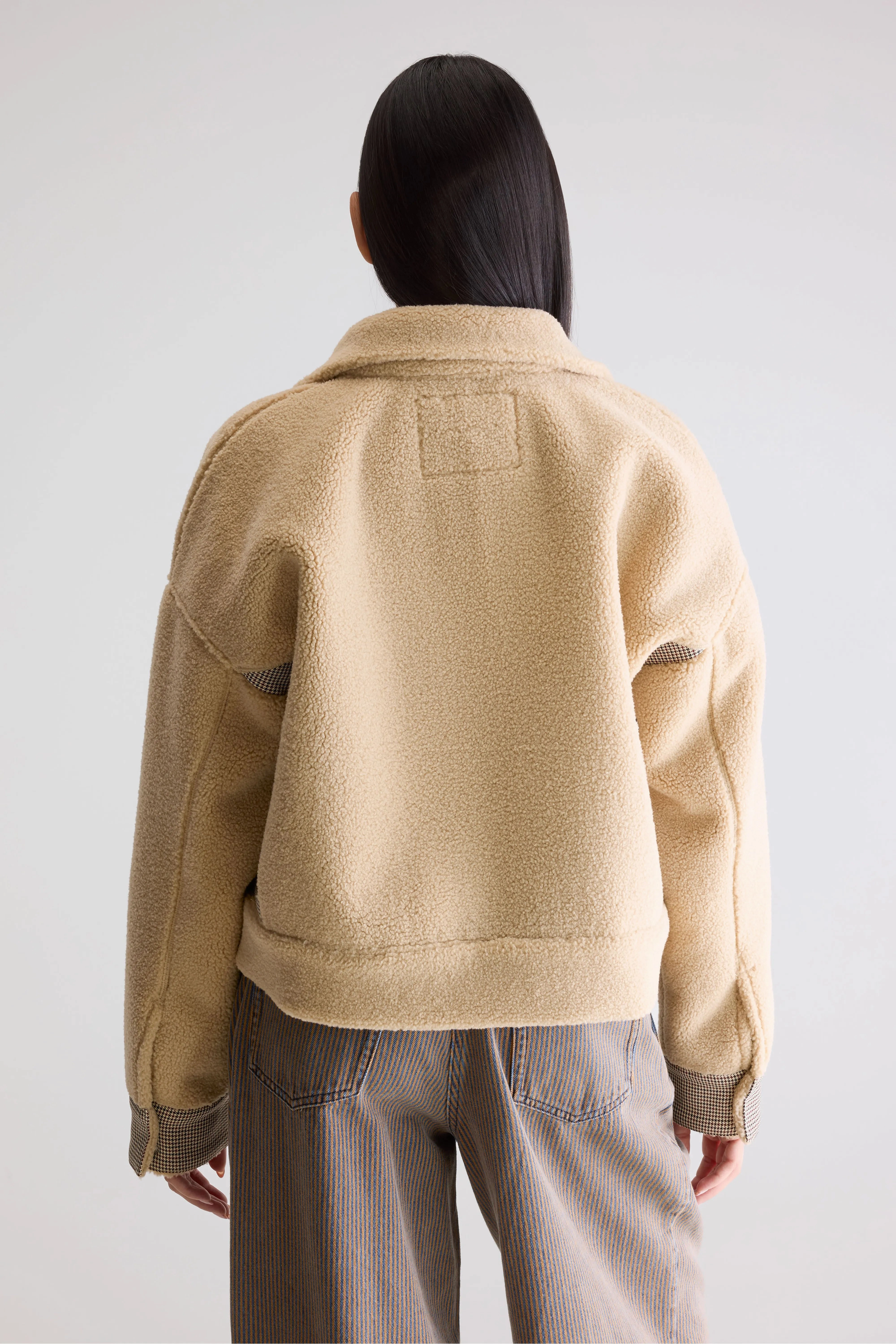 Reflective Zippers Alesha Teddy Jacket (252 / W / MACADAMIA)