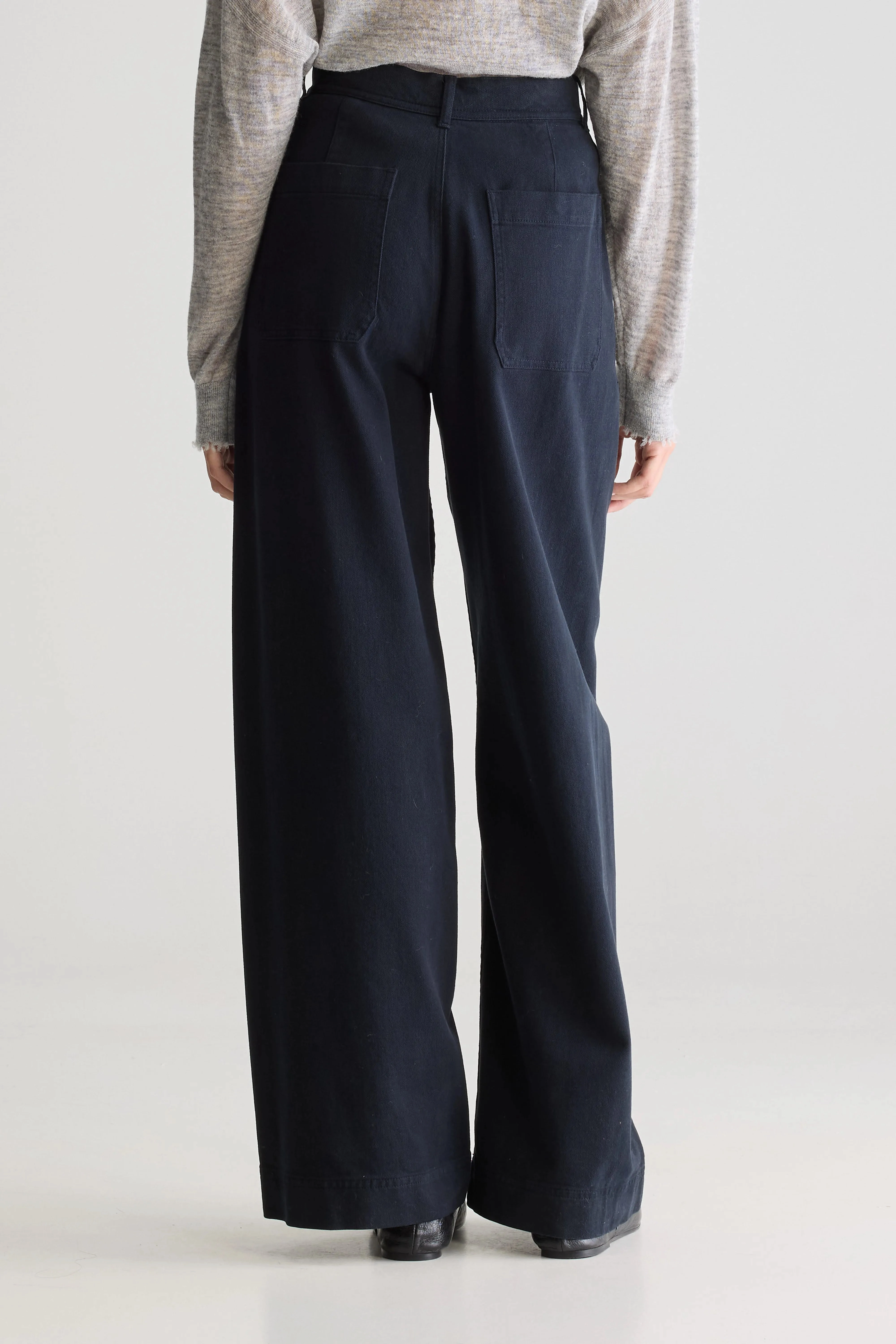 Soft Finish Lottie wide trousers (252 / W / NAVY)