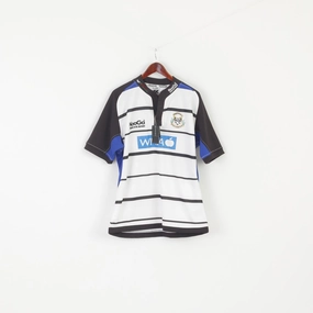 New Kooga Rugby L Shirt White Gowerton RFC Performance Match Jersey Top Casual Wearable OekoTexCertified