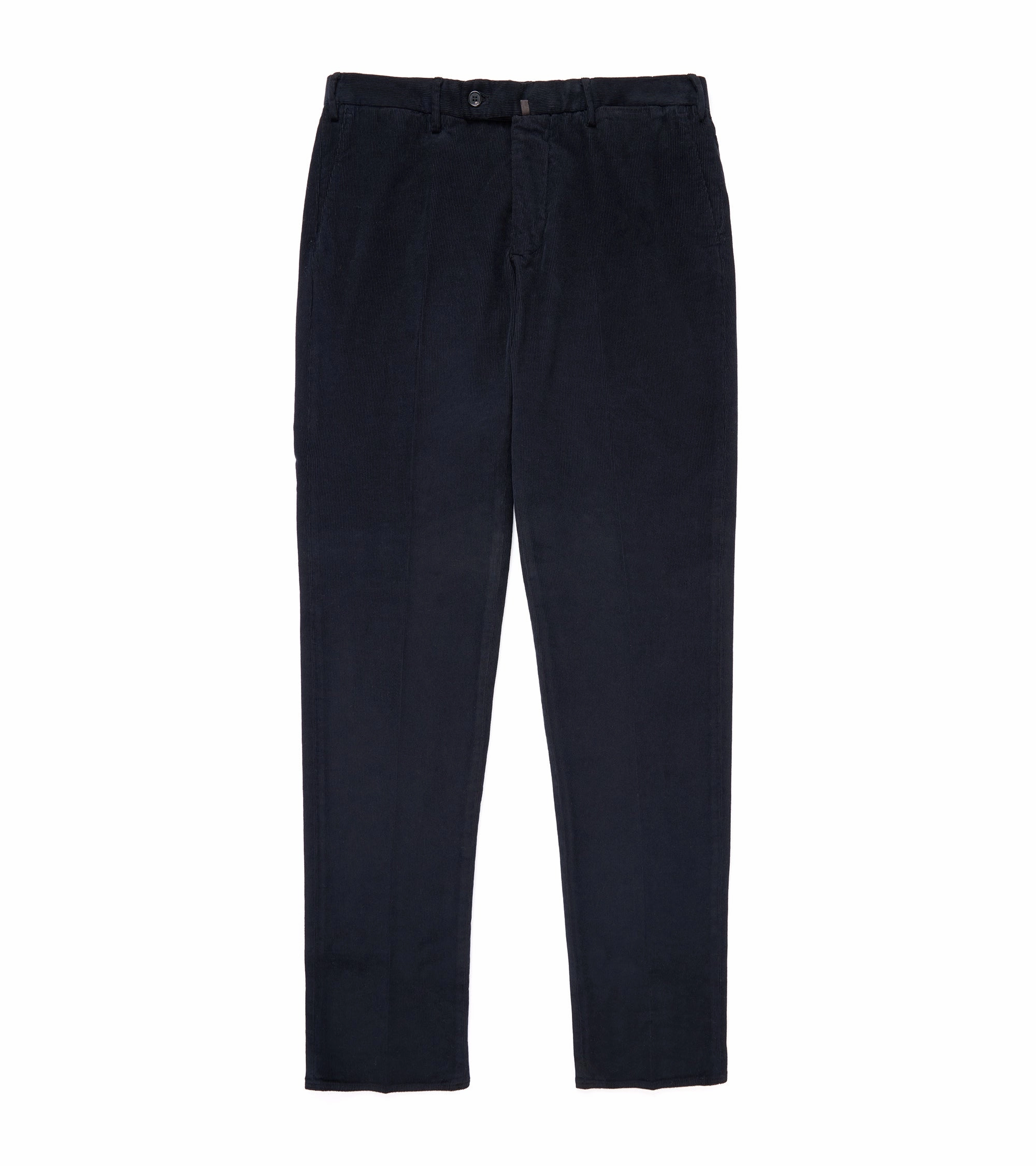 Body Contour Daily Motion Incotex Regular Overdyed Cotton Corduroy Trousers: Navy