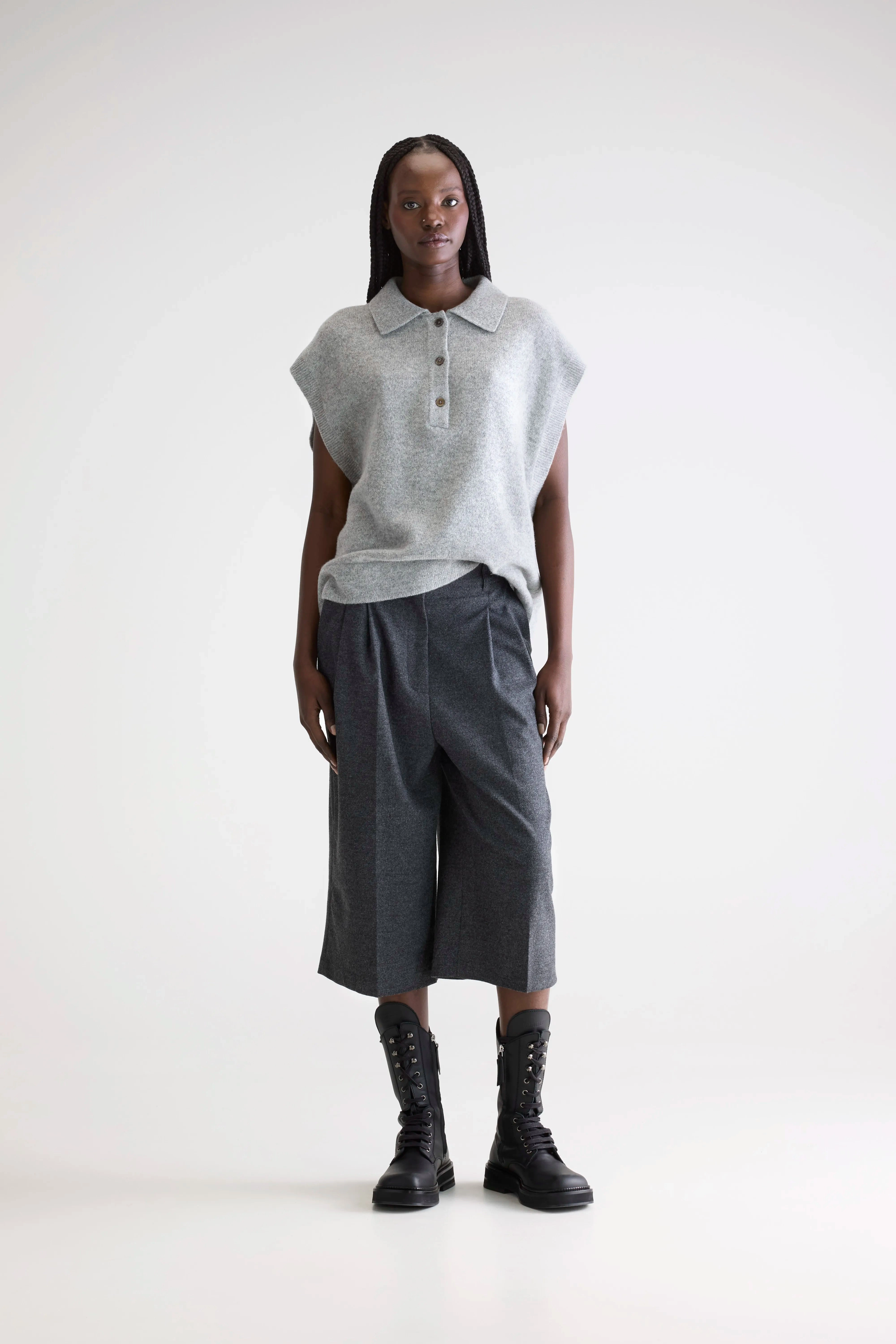 Ameson sleeveless sweater (252 / W / H. GREY) Lounge Vibe