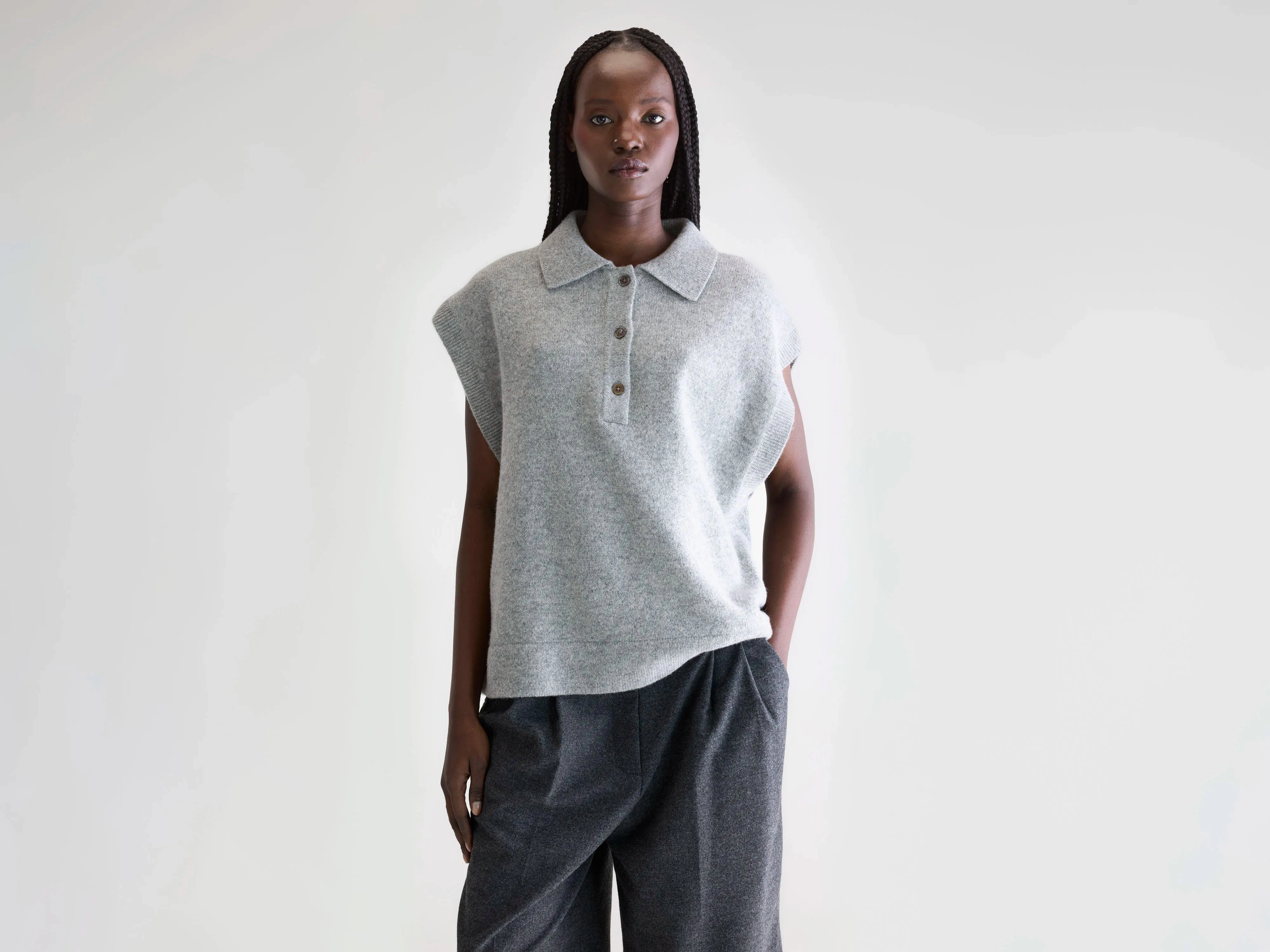 Lightweight Thermal Insulation Layer Ready Ameson sleeveless sweater (252 / W / H. GREY)