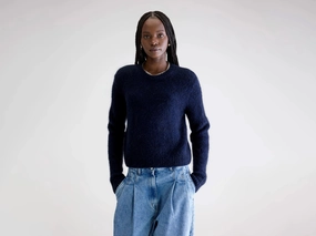 Anco crewneck sweater (252 / W / AMERICA) Sleek Surface Colorfast Dyed Knit