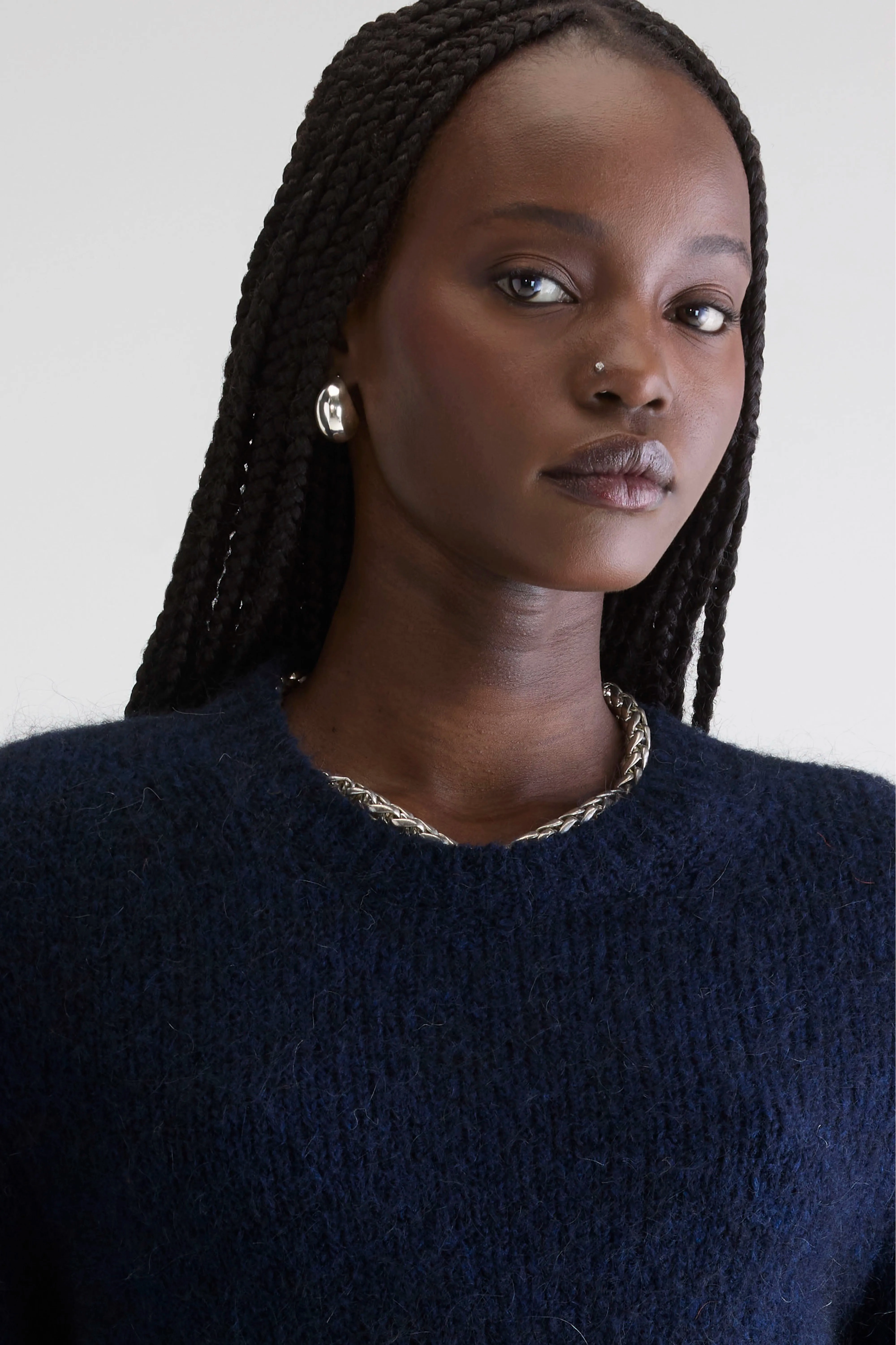 Anco crewneck sweater (252 / W / AMERICA) Tencel Blend Material Urban Casual