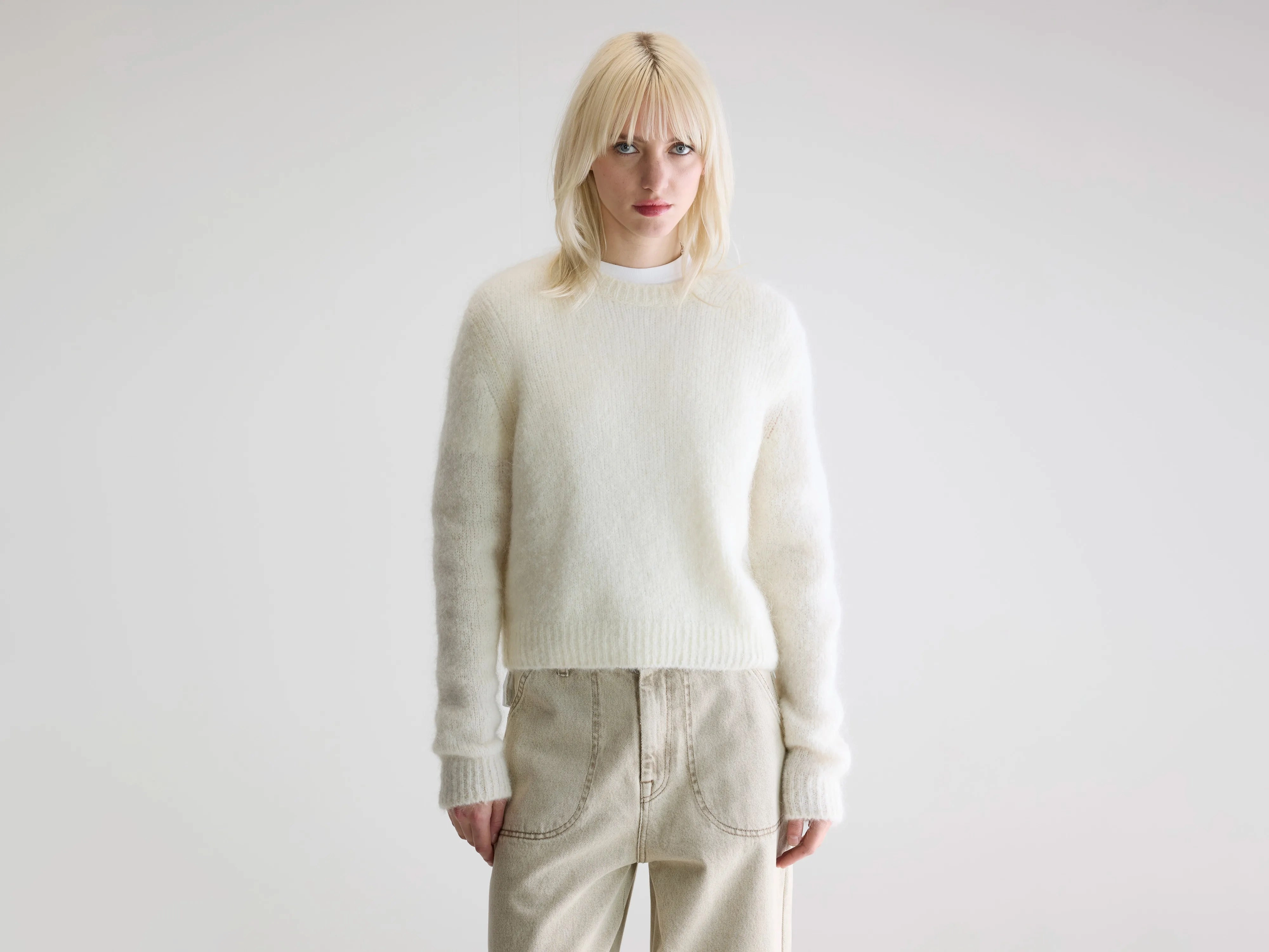 Anco crewneck sweater (252 / W / ECRU) Lightweight Jersey Material