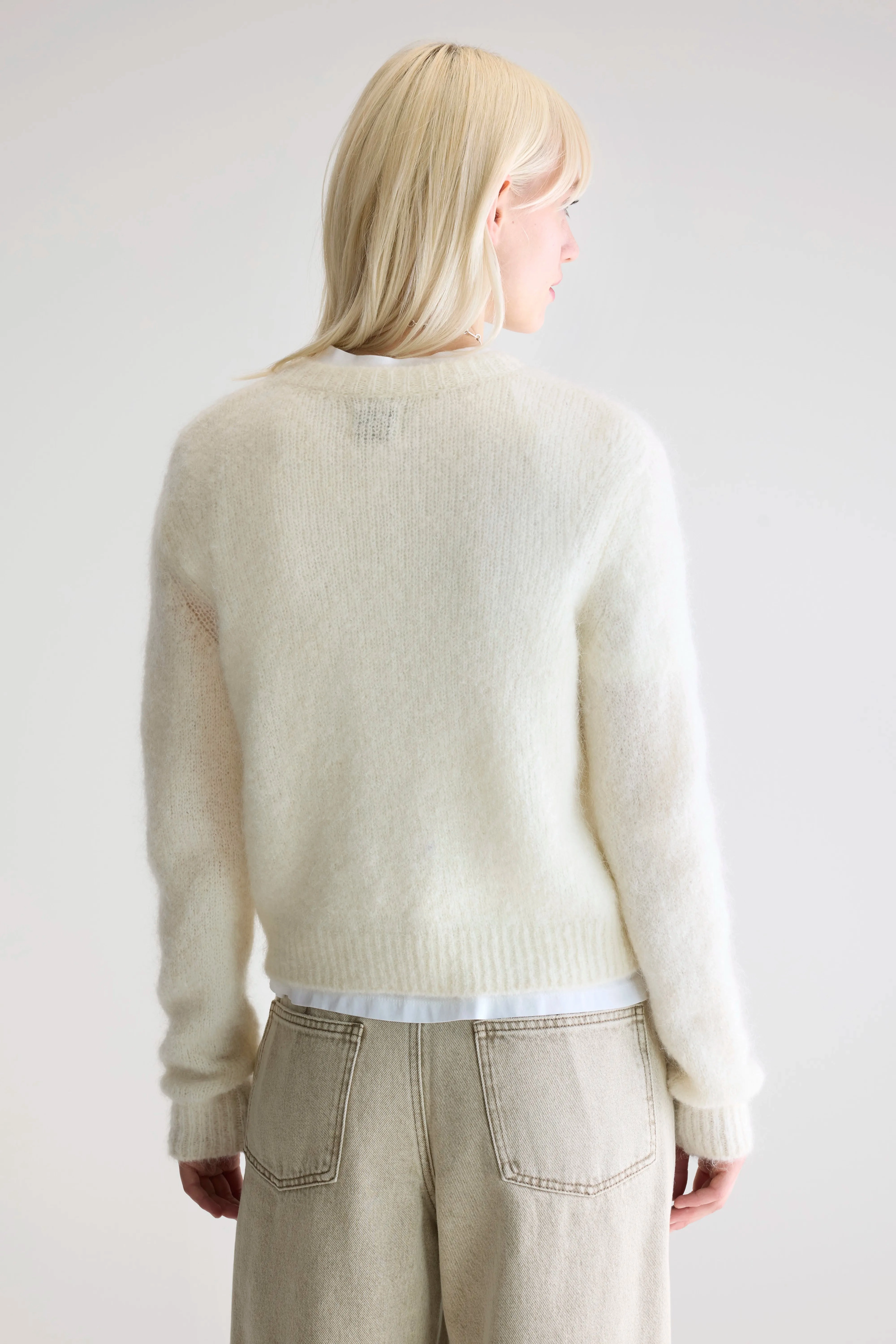 Anco crewneck sweater (252 / W / ECRU) FadeResistant Color Odor Resistant Treatment