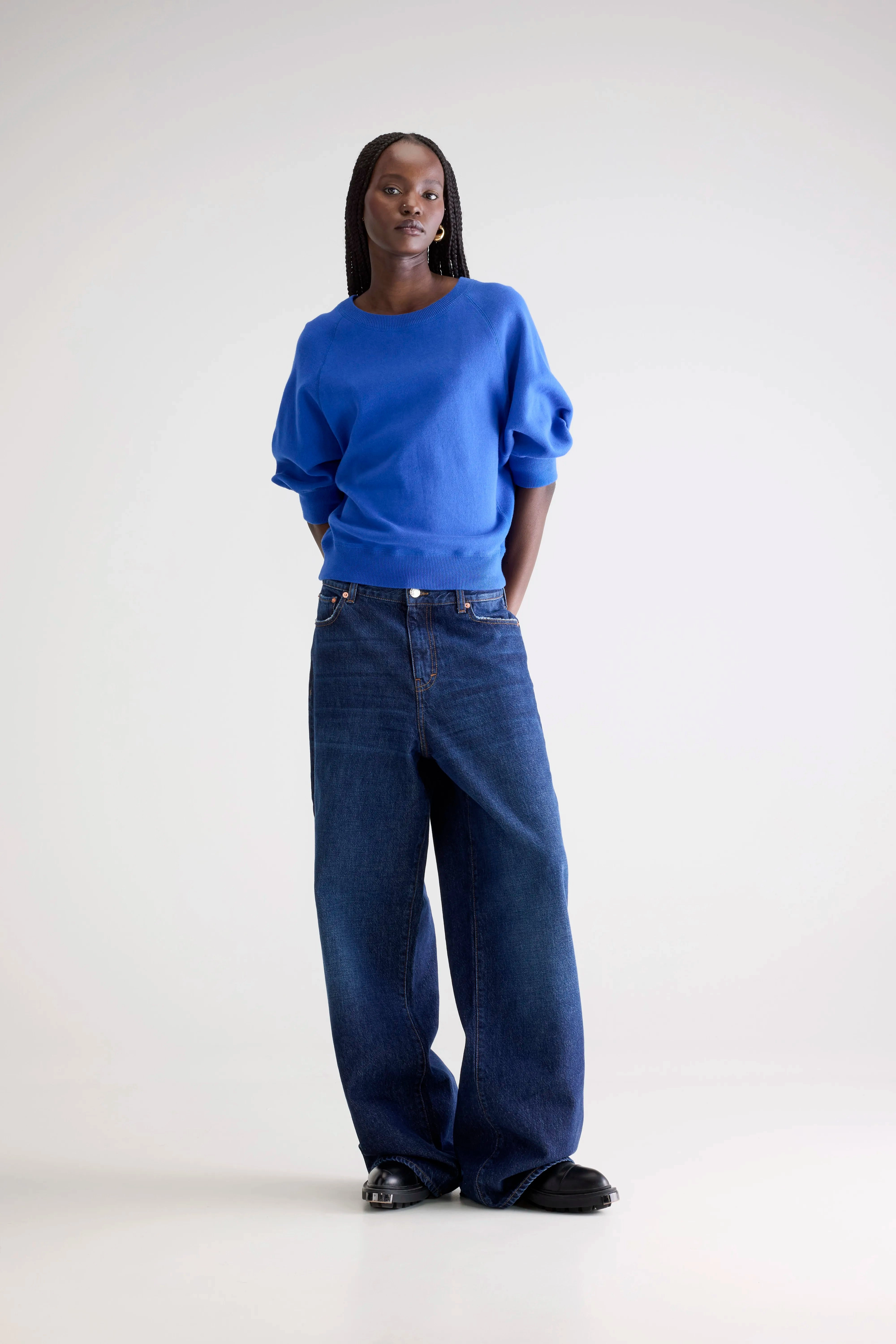 Anglet crewneck sweater (252 / W / LAZULI) Yarn Dyed