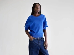 Anglet crewneck sweater (252 / W / LAZULI) Tagless Label System Modern Drape