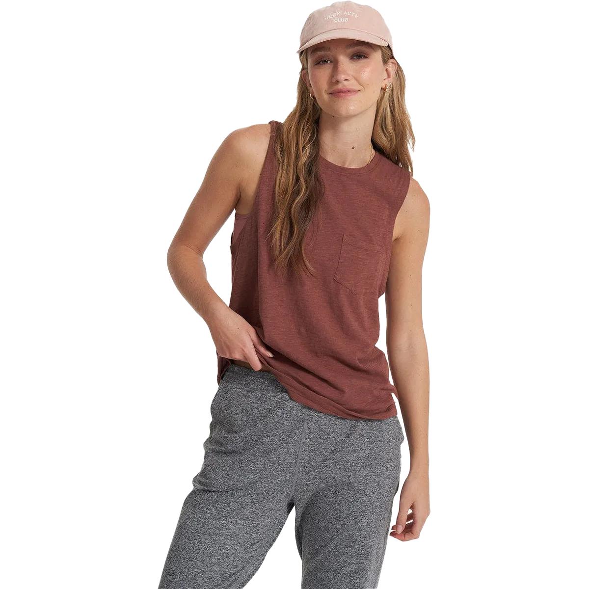 Women's Sunset Tank Ultra Soft Texture Layered Neckline