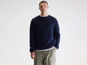 Layer Comfort Aniom crewneck sweater (252 / M / REGAL BLUE)