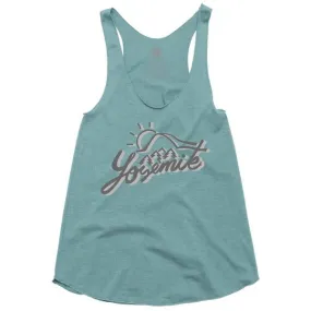Long Lasting Color Ethically Sourced Material Women's Yosemite Scripty Racerback