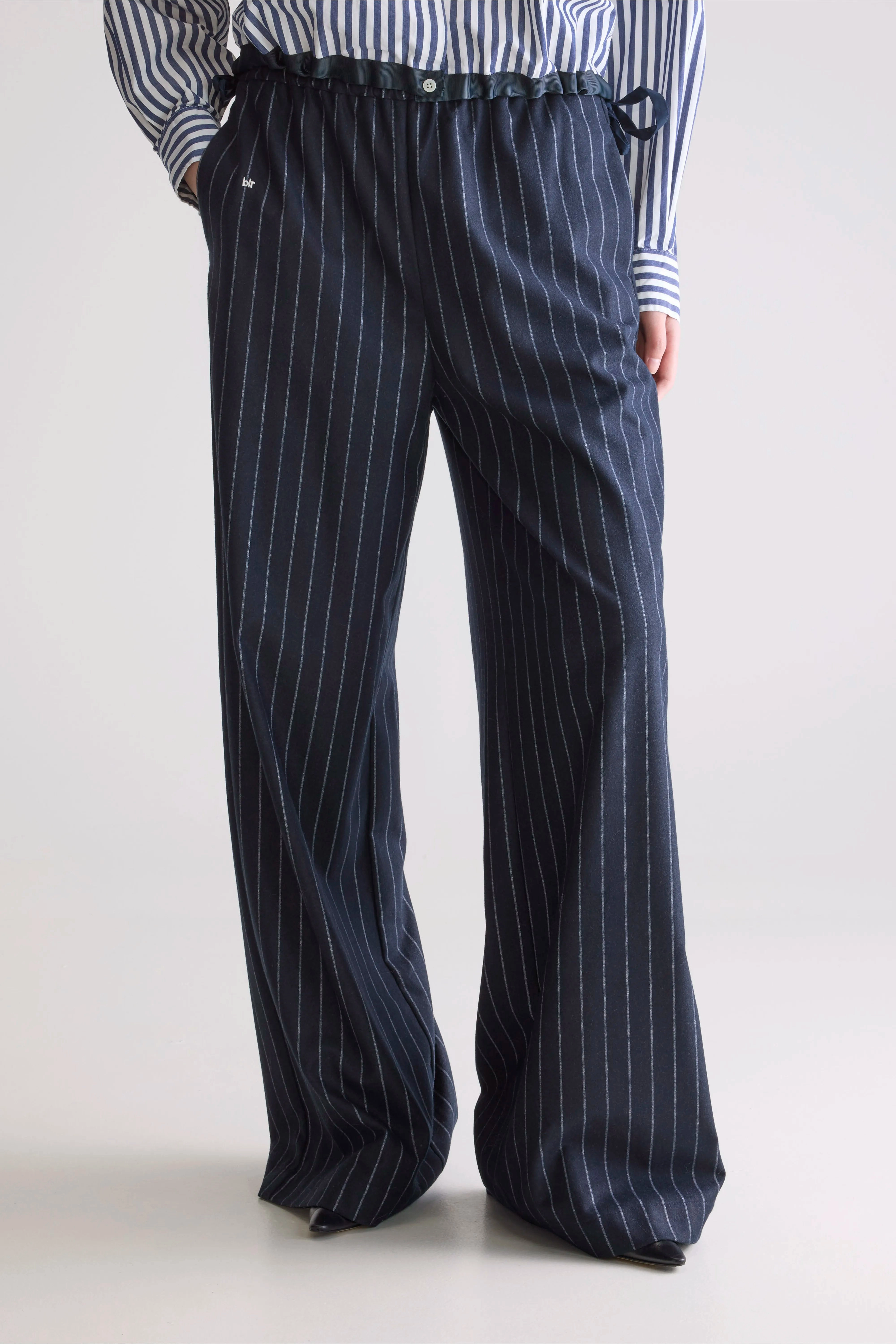 Lightweight Design Free Movement Sleepy relaxed pants (252 / W / STRIPE B)