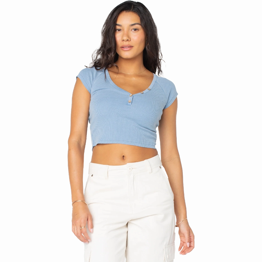 Women's Coffee Date Tee Flexible Collar Stone Wash Process