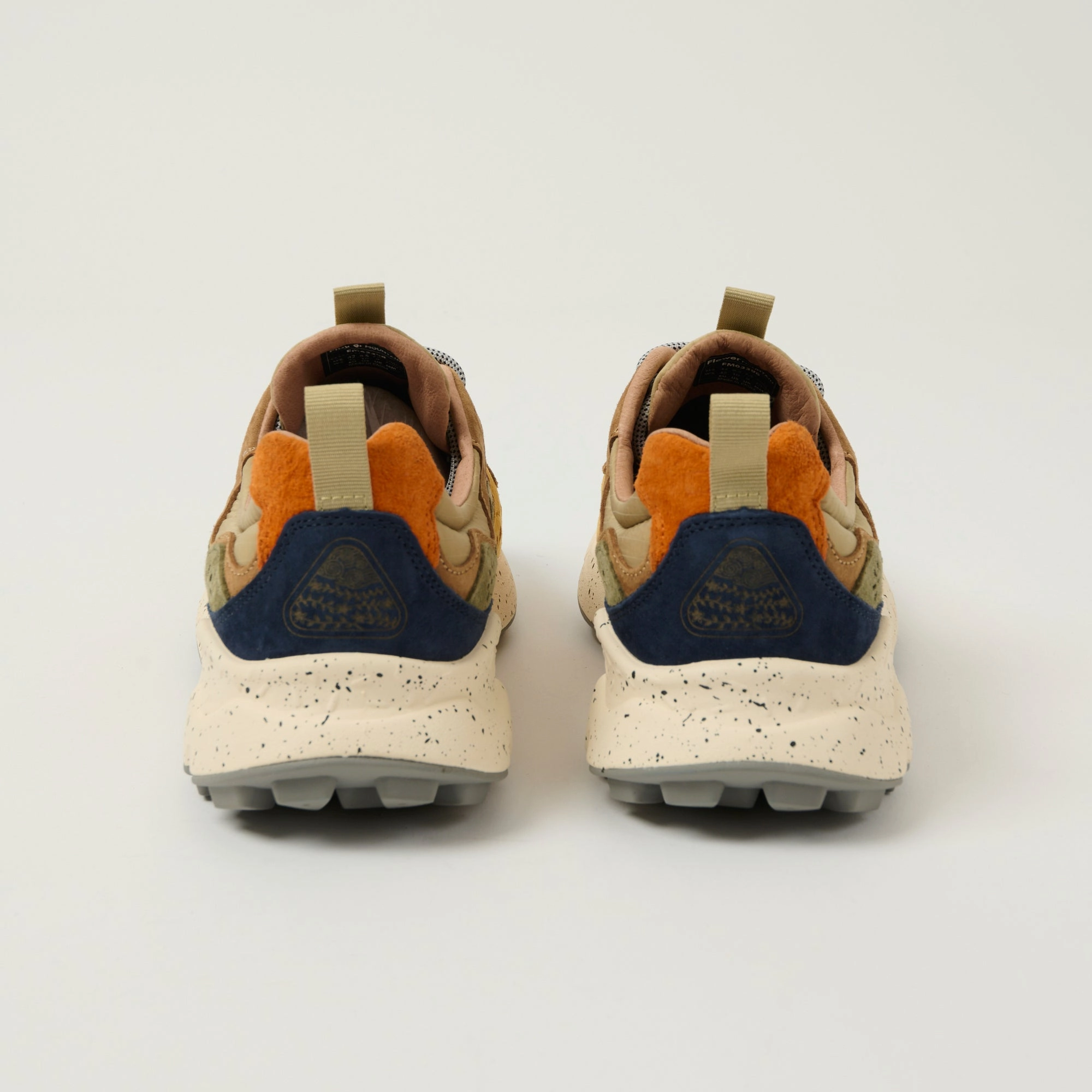 Flower Mountain Yamano 3 Man Suede/Nylon Sneaker - Navy/Cream Wood Jog