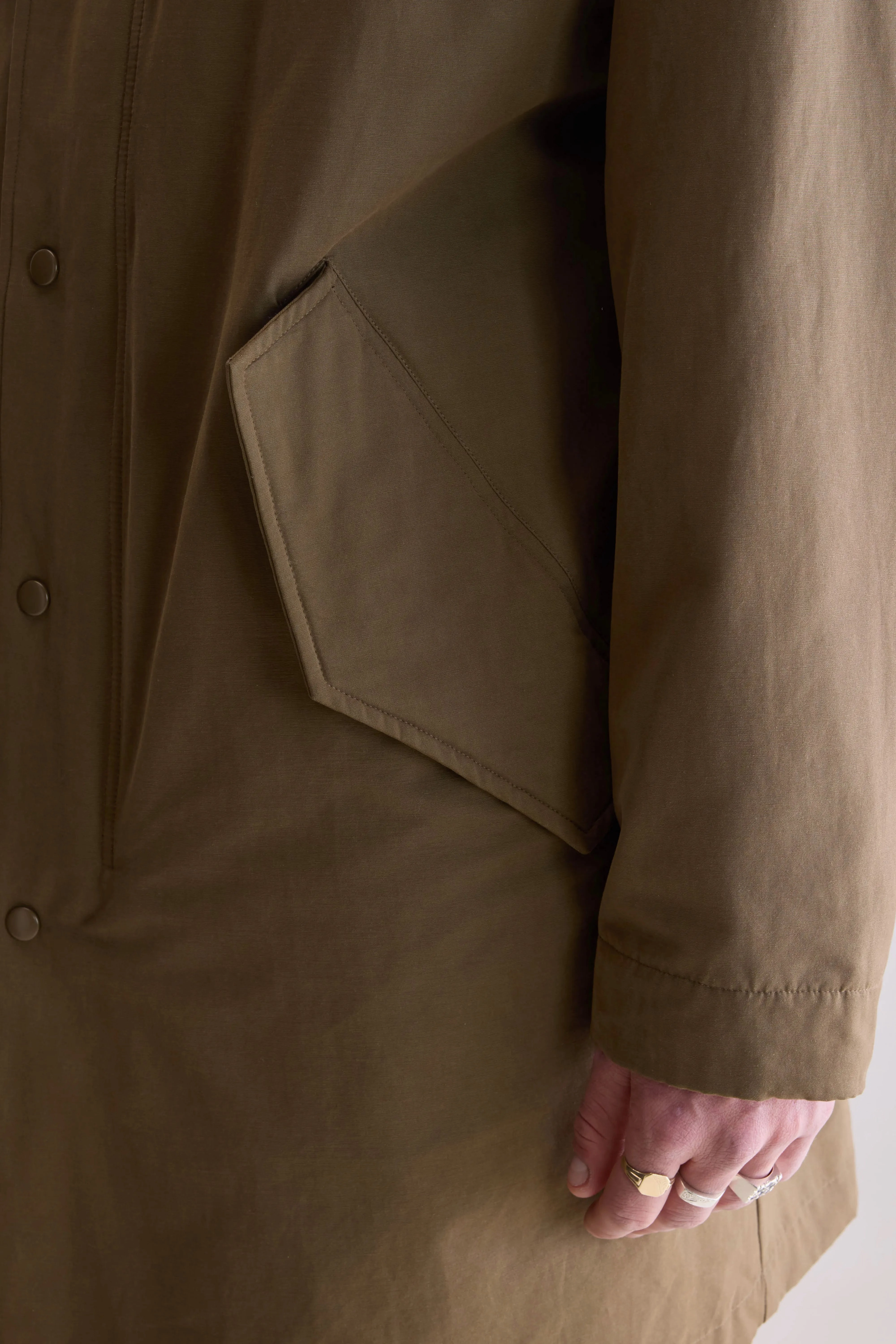 Hanson hooded parka (252 / M / OLIVE NIGHT) Convertible Collar Style