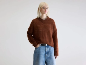 Arcy v-neck sweater (252 / W / SUEDE) Airflow Optimized