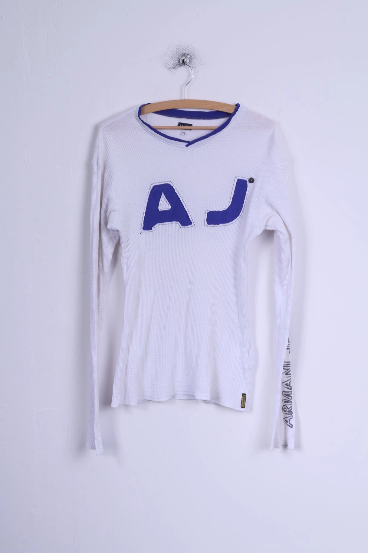 Armani Jeans Mens XL Shirt White Long Sleeve Stretch Fitted AJ Cotton Classic Cut Cozy Feel