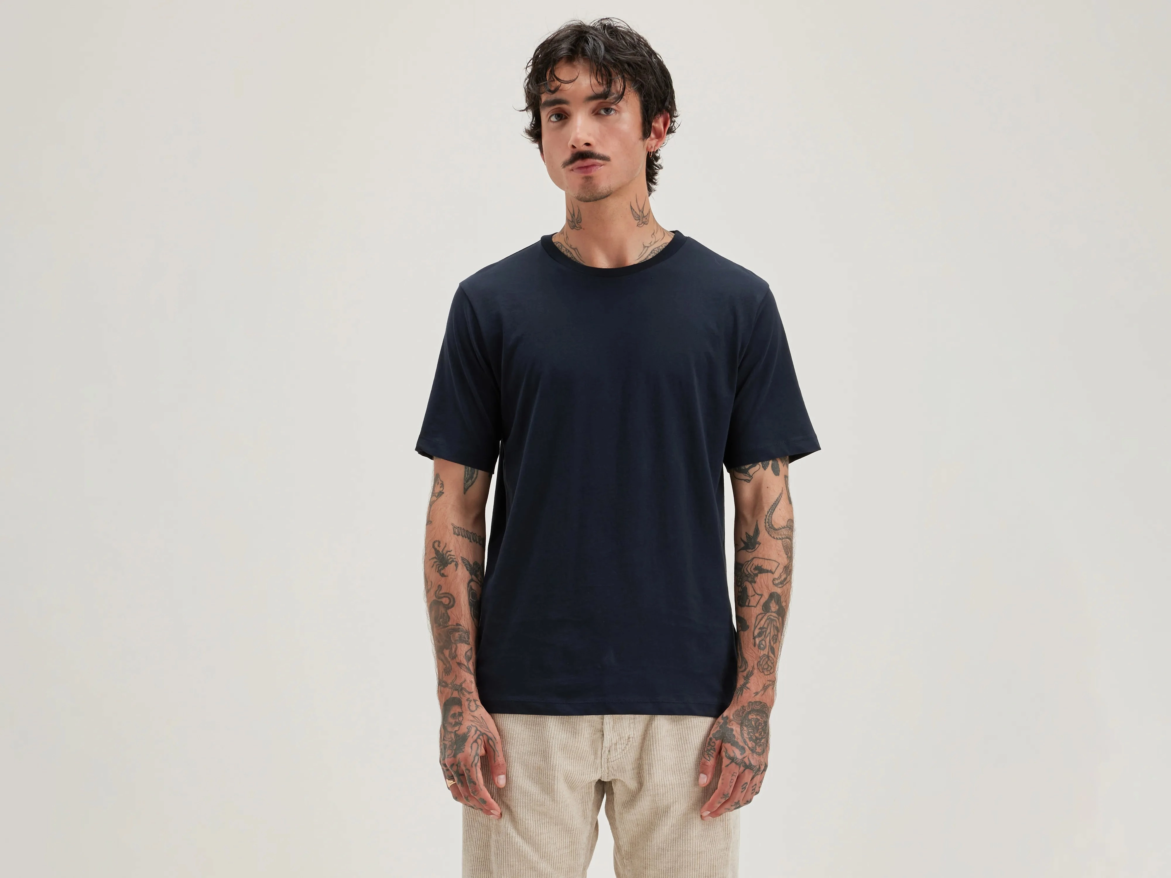 Breathable Mesh Panels Stylish Vibe Vinx short-sleeve t-shirt (242 / M / NAVY)