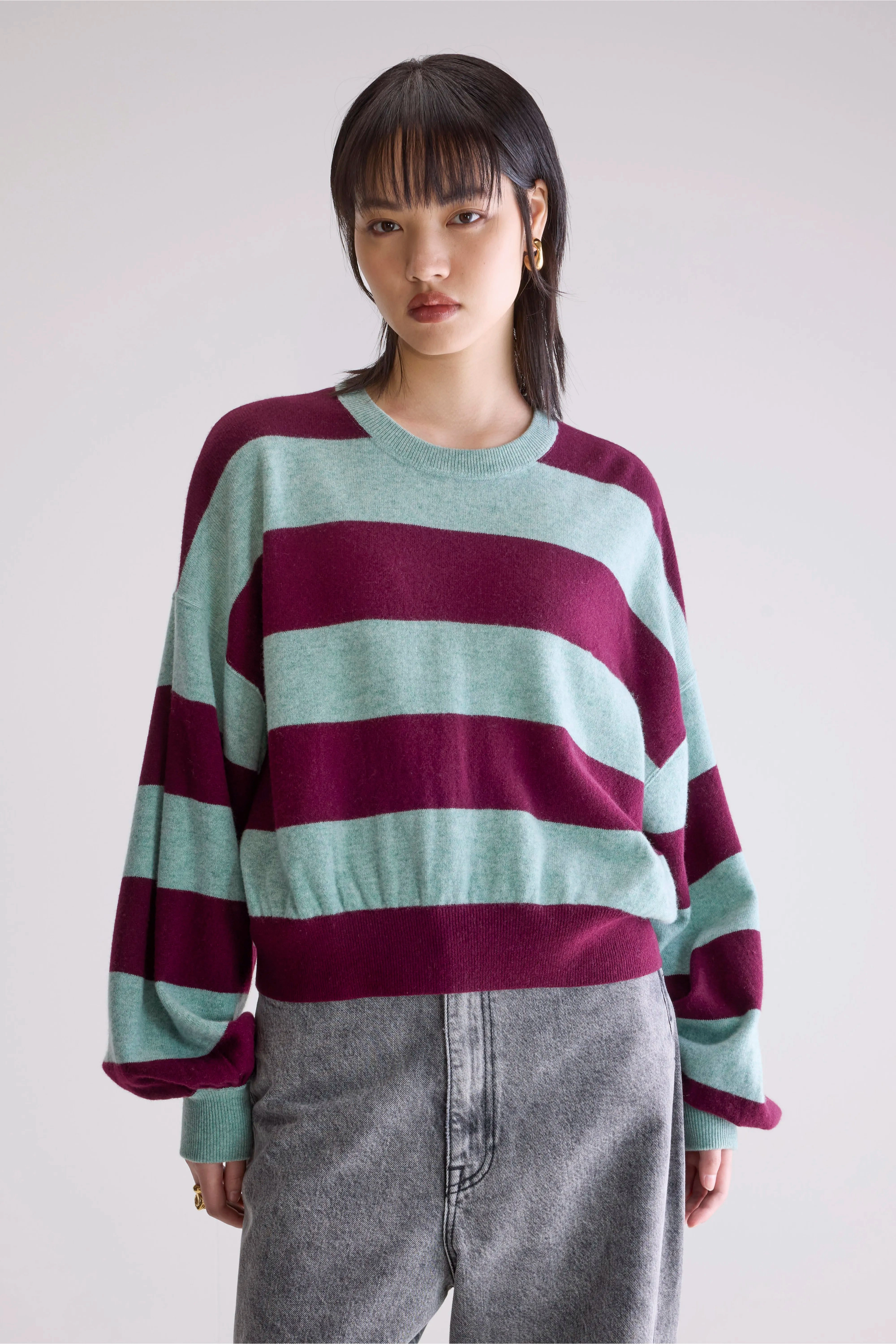Attus cropped sweater (252 / W / STRIPE B) Seam Free