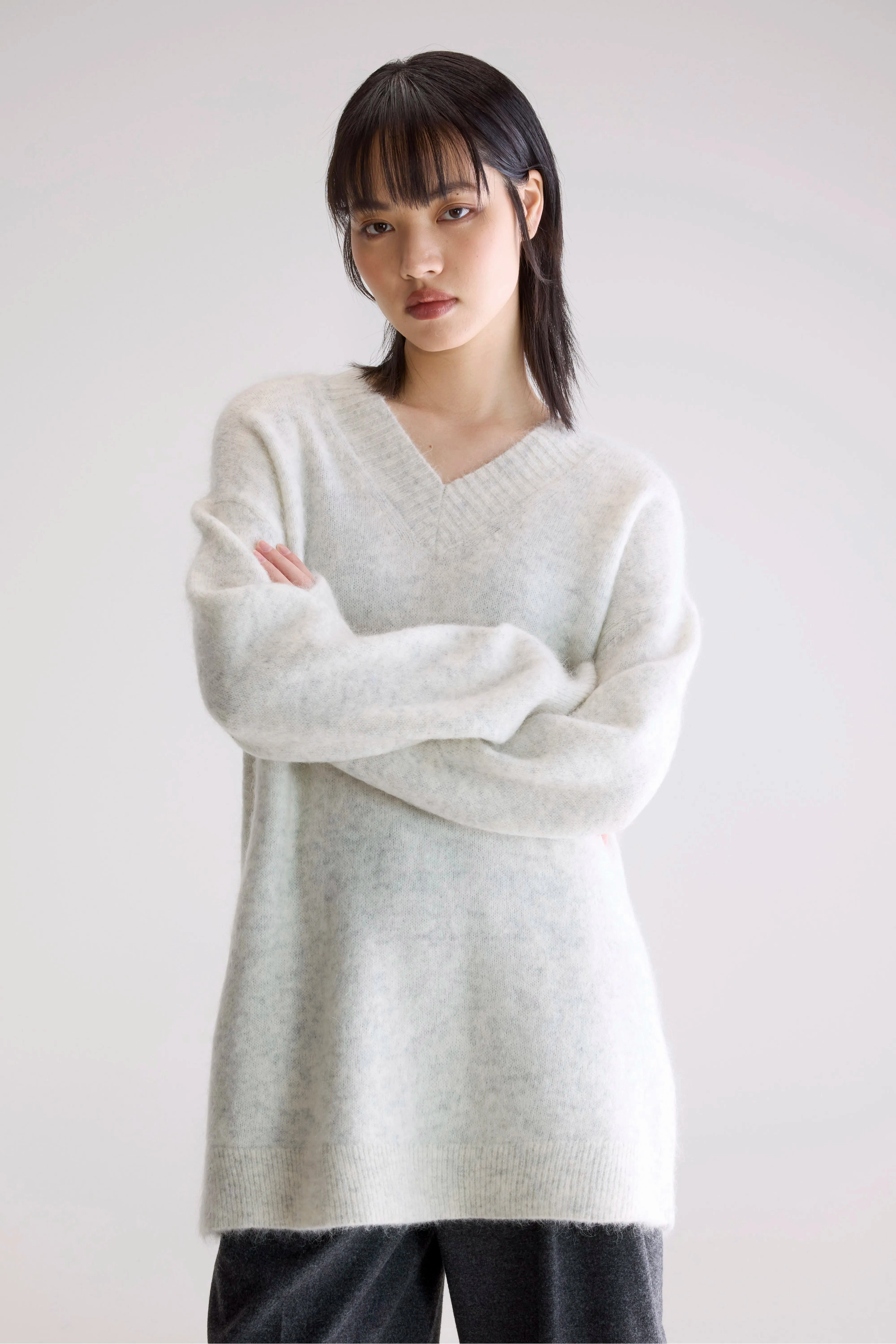Auris Long Sweater (252 / W / COMBO C) Cozy Comfort