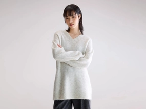 Auris Long Sweater (252 / W / COMBO C) Minimal Shrinkage Contrast Trim Accent