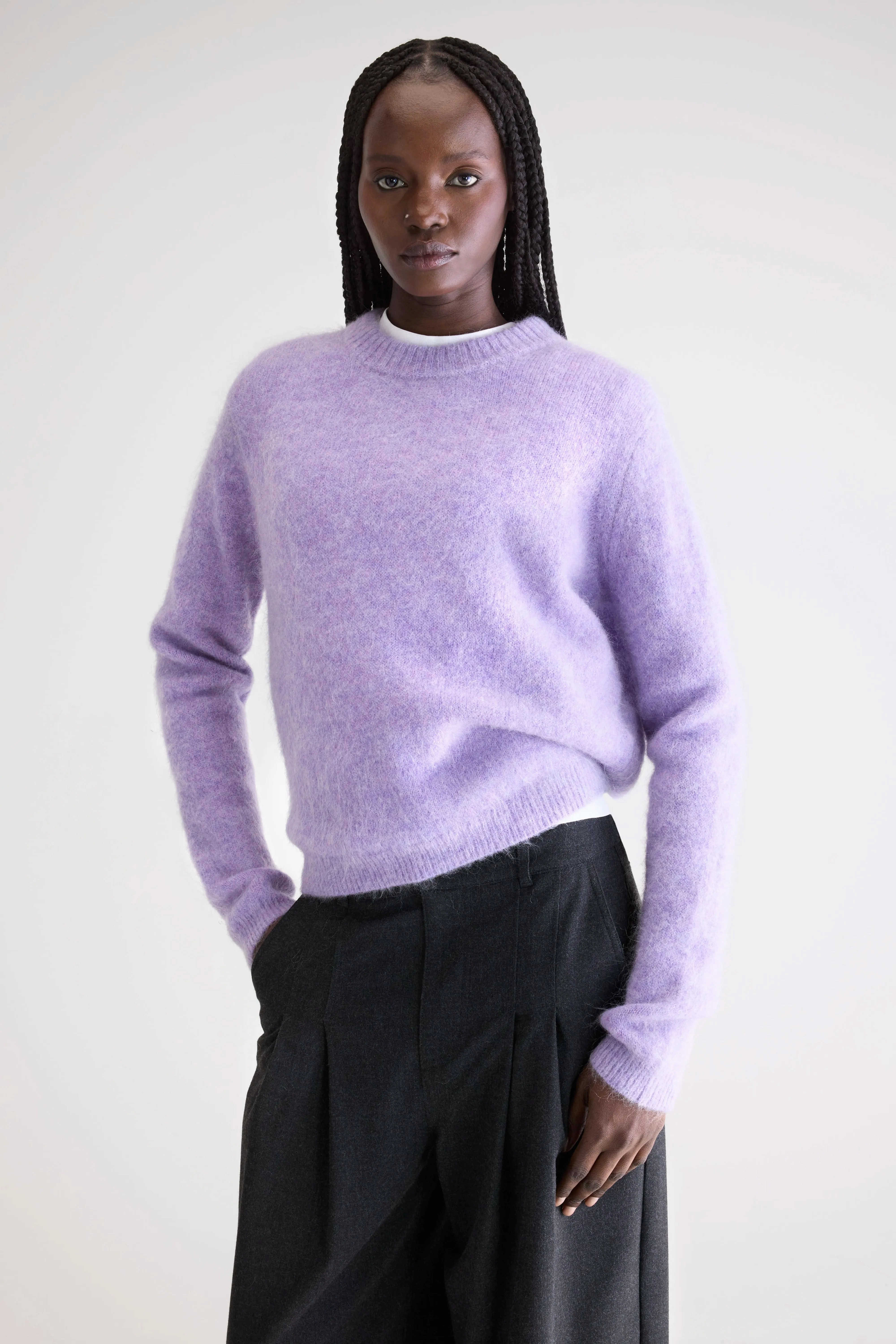 Auron slim sweater (252 / W / BONBON) Breathable Layer
