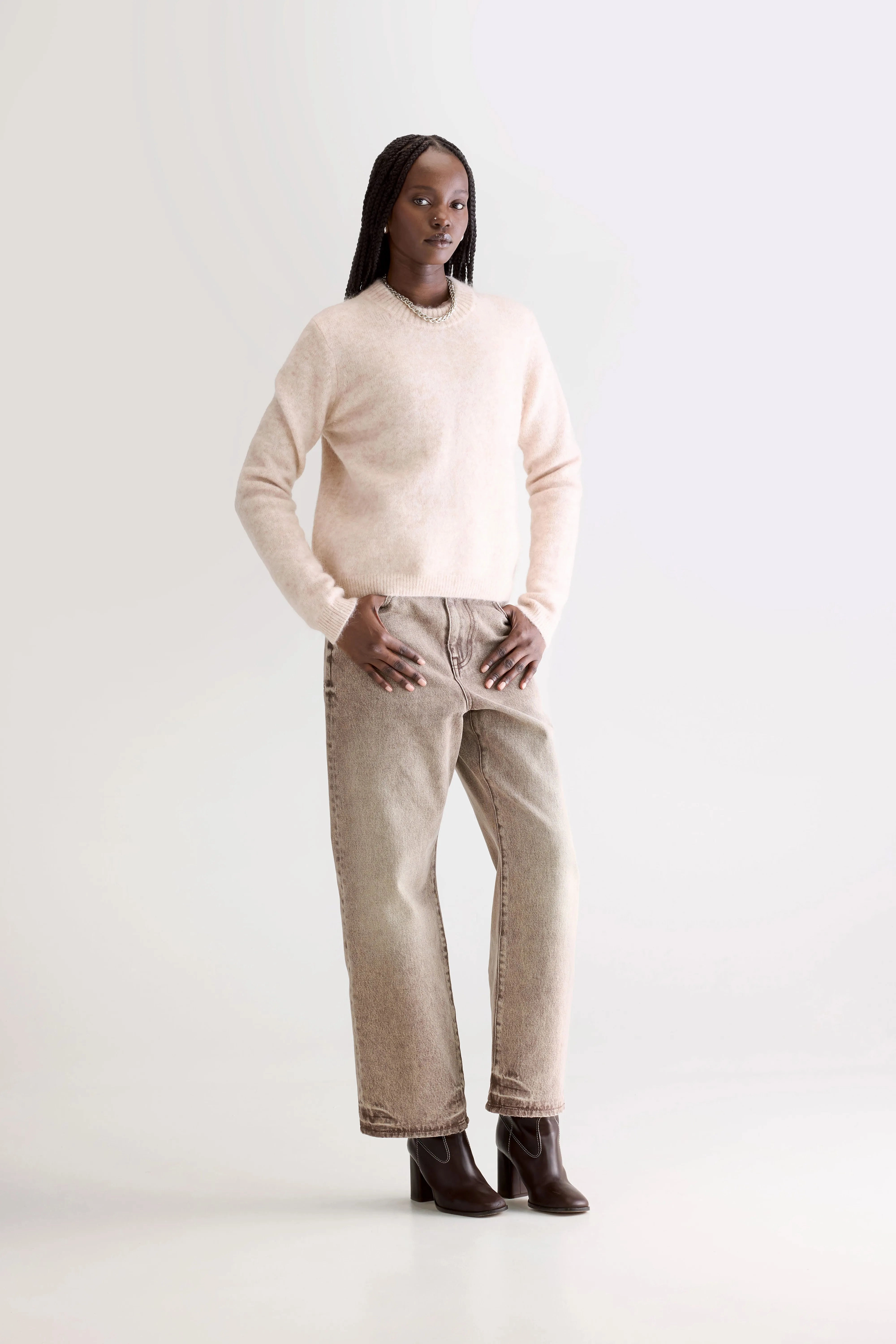 Natural Feel Auron slim sweater (252 / W / COMBO G)