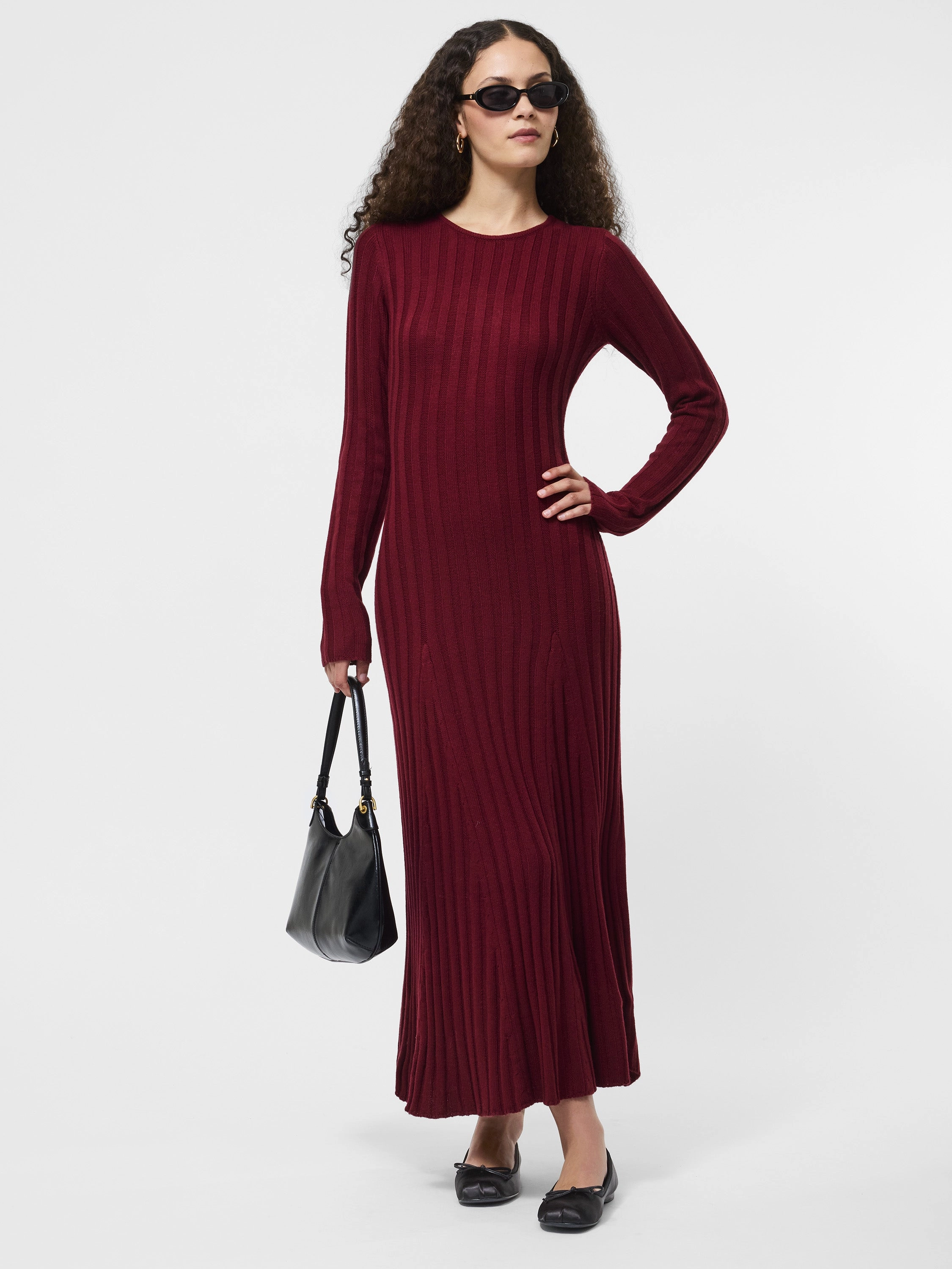 Babysoft Long Sleeve Midi Dress Bold Touch Neutral Finish
