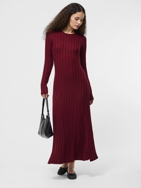 Soft and Chic Crisp Finish Babysoft Long Sleeve Midi Dress