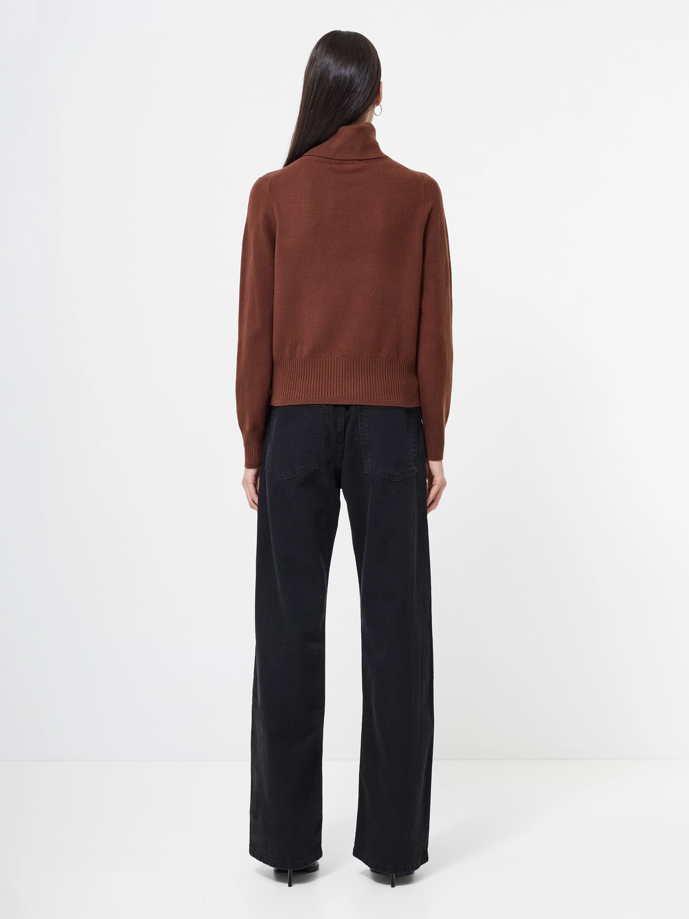 StretchRecovery Yarn Ribbed Structure Babysoft Turtleneck Sweater