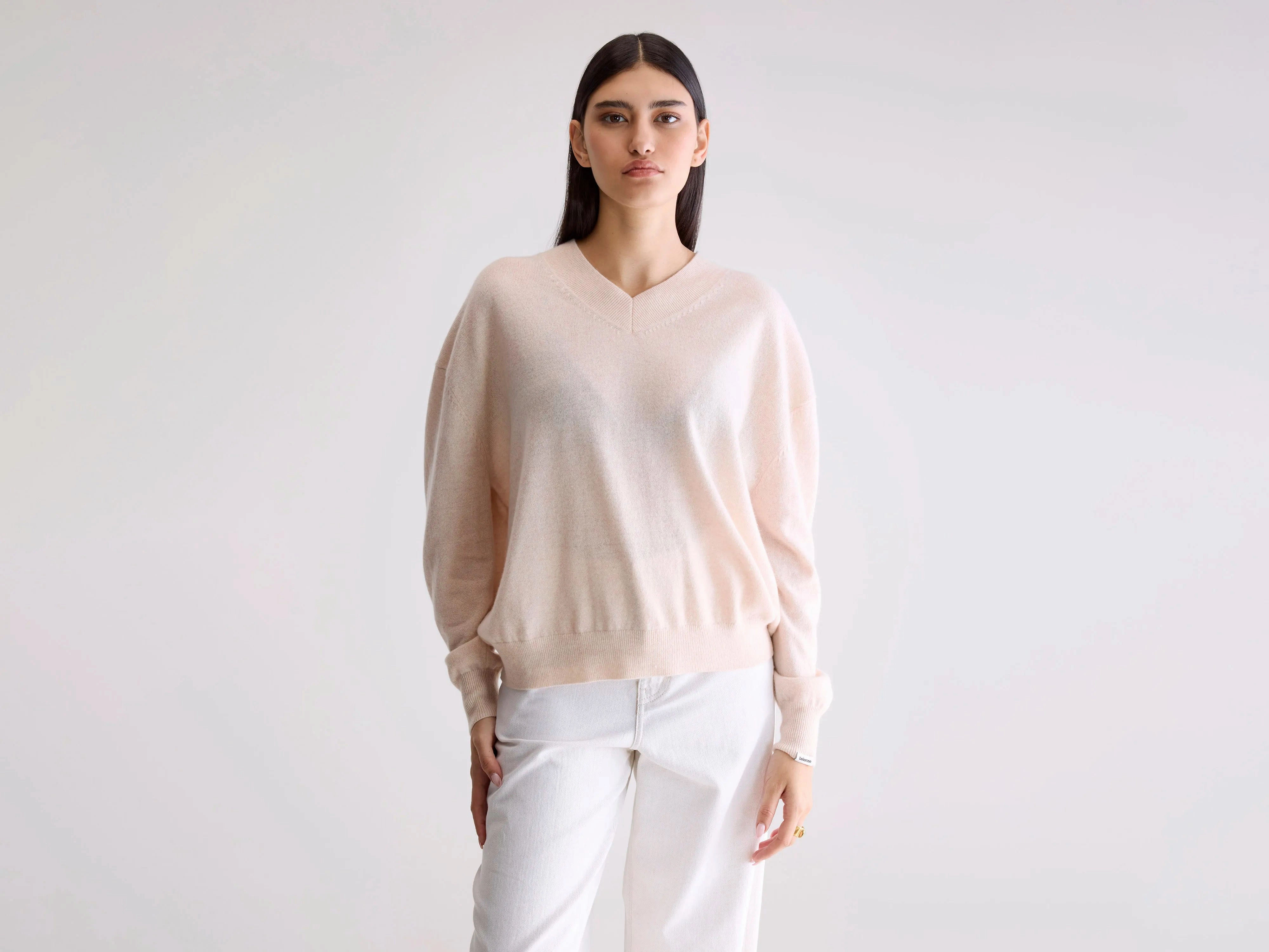 Winter Comfort Seasonal Layered Slax cashmere sweater (252 / W / BALLERINE)