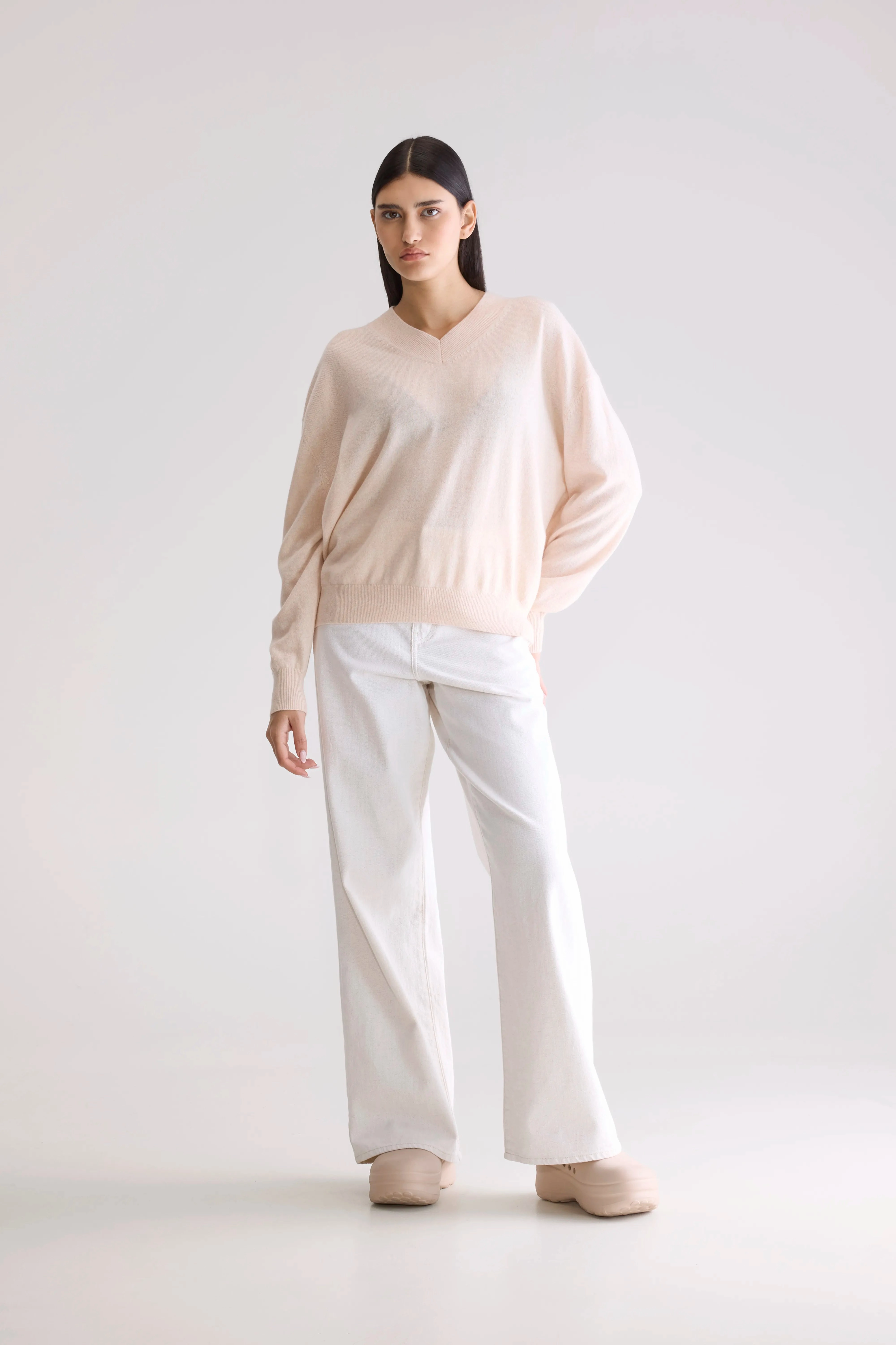 Slax cashmere sweater (252 / W / BALLERINE) Classic Casual Elegant Look