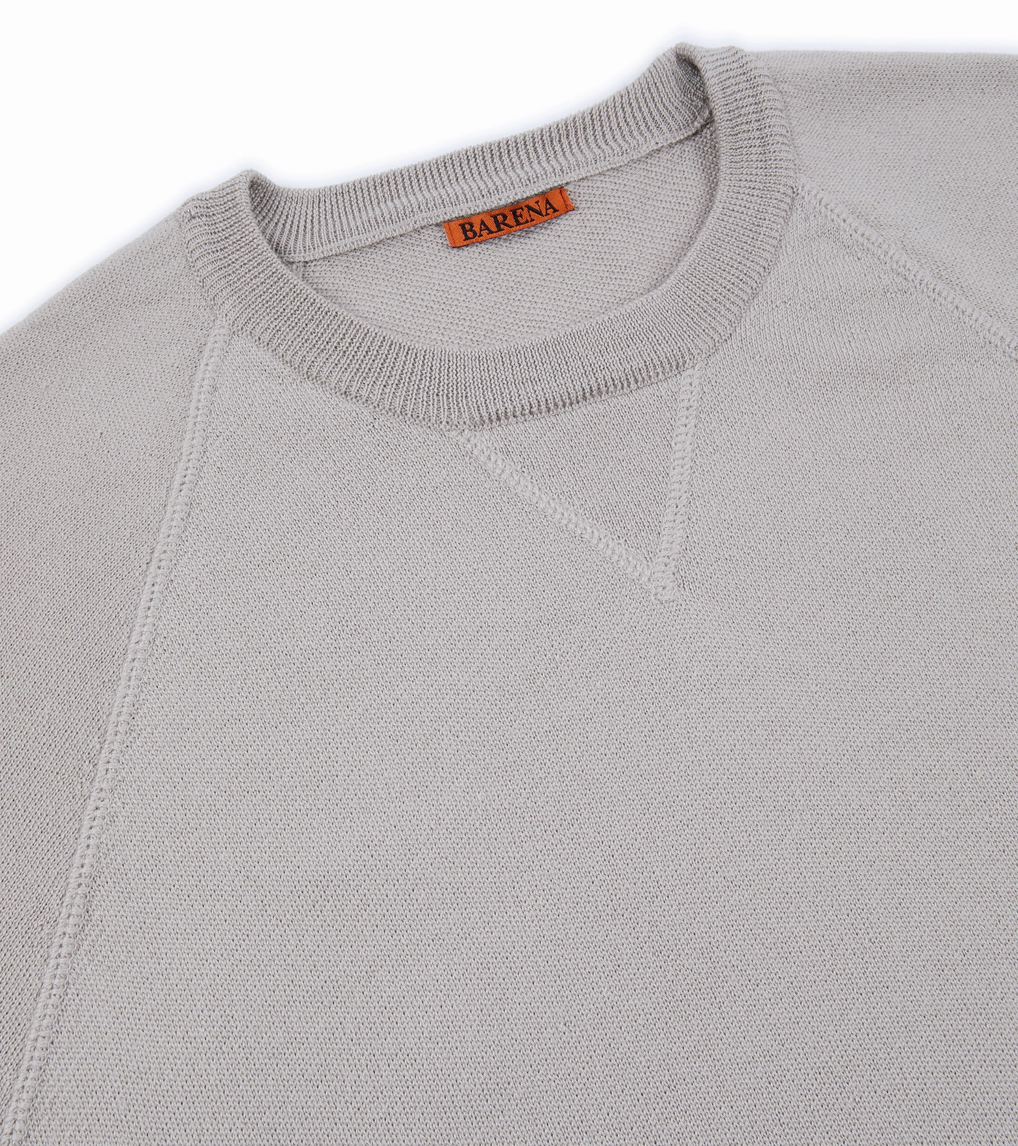 Barena Griego Basilio Merino Knit Sweatshirt: Grey Fall Outfit Light Weight