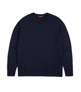 Barena Griego Basilio Merino Knit Sweatshirt: Navy Seasonal Wear Smart Casual