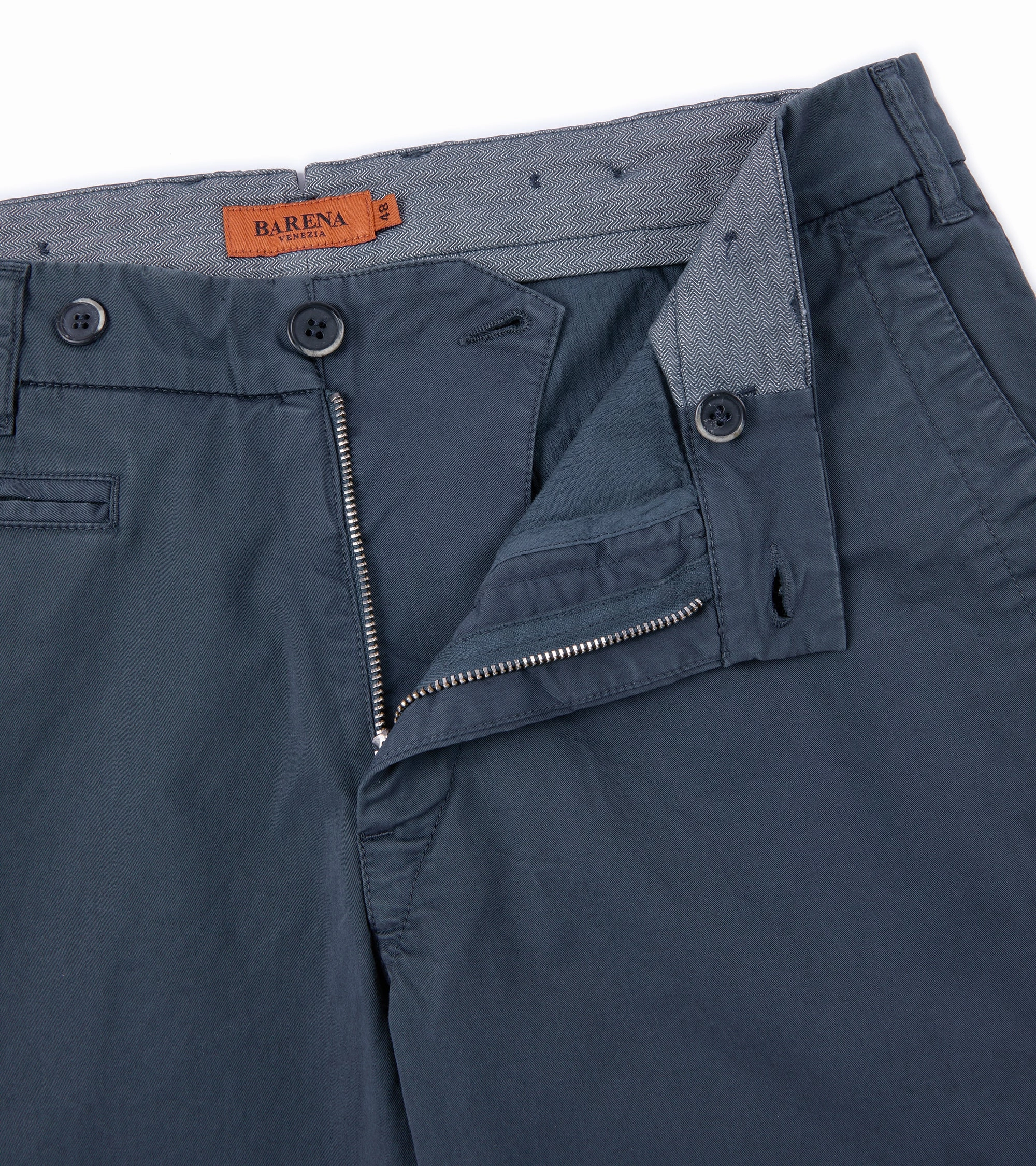 Layered Protection Chill Comfort Fit Barena Rampin Trevo Cotton Twill Trousers: Navy
