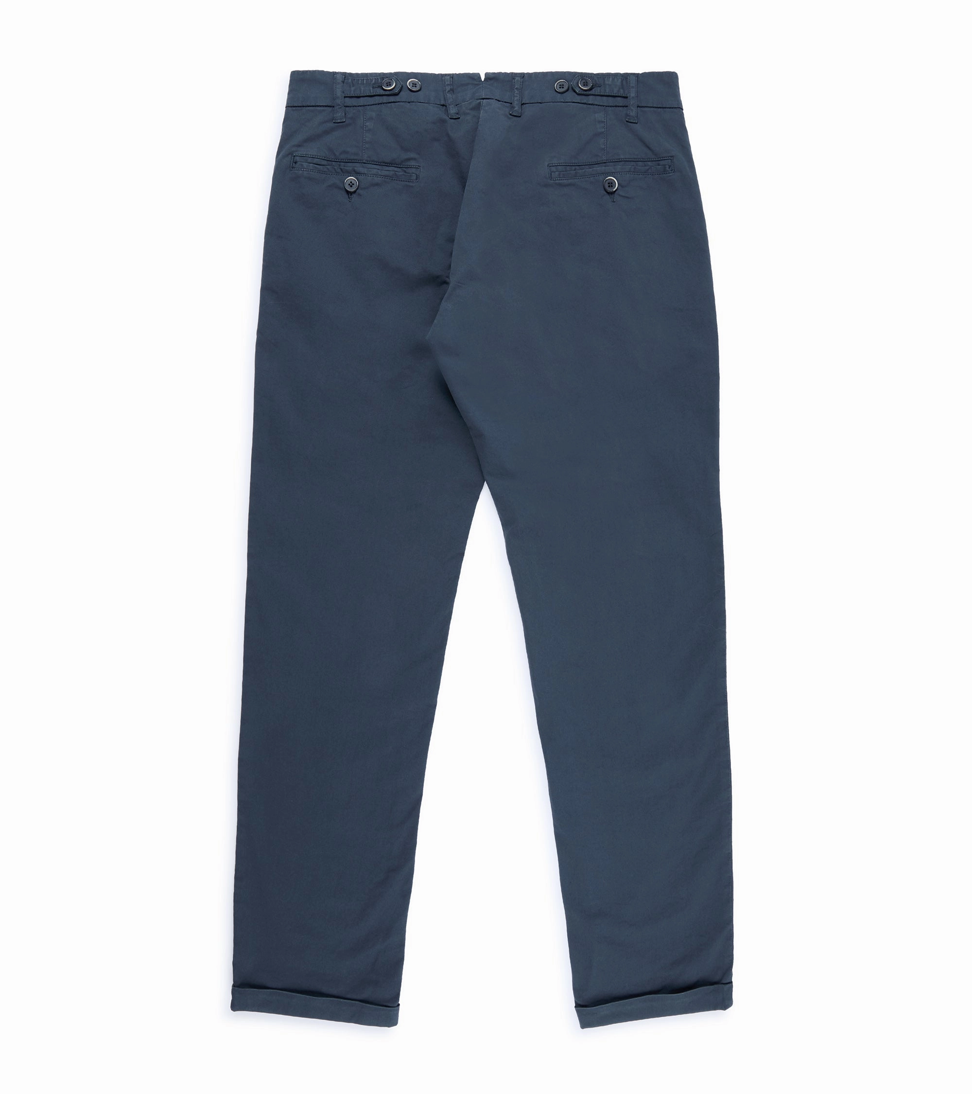 Stable Shape Secure Cuff Design Barena Rampin Trevo Cotton Twill Trousers: Navy