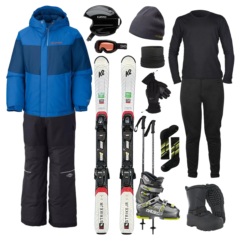 Columbia The Works Package w/ Bibs - Boy's Ski MultiPocketDesign